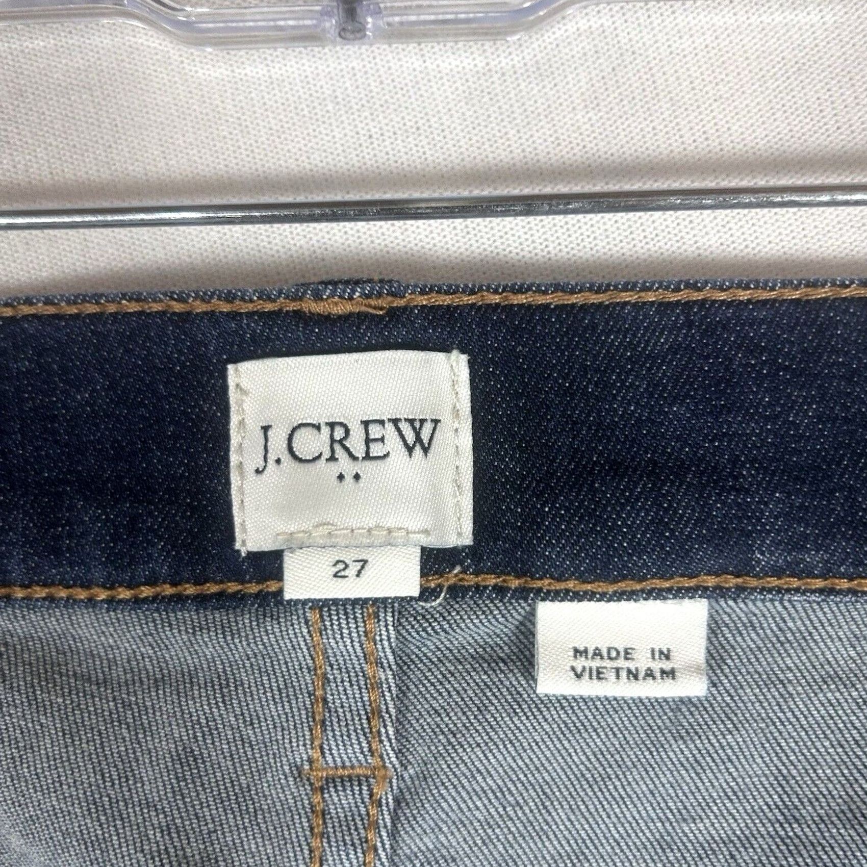 J.Crew J.CREW Womens Skinny Jeans 27 Dark Wash Denim Mid Rise 5-Pocket Pockets Straight Leg City Preppy 90s Jeans Mens Women Girls Size 27" / US 4 / IT 40 - 3 Thumbnail
