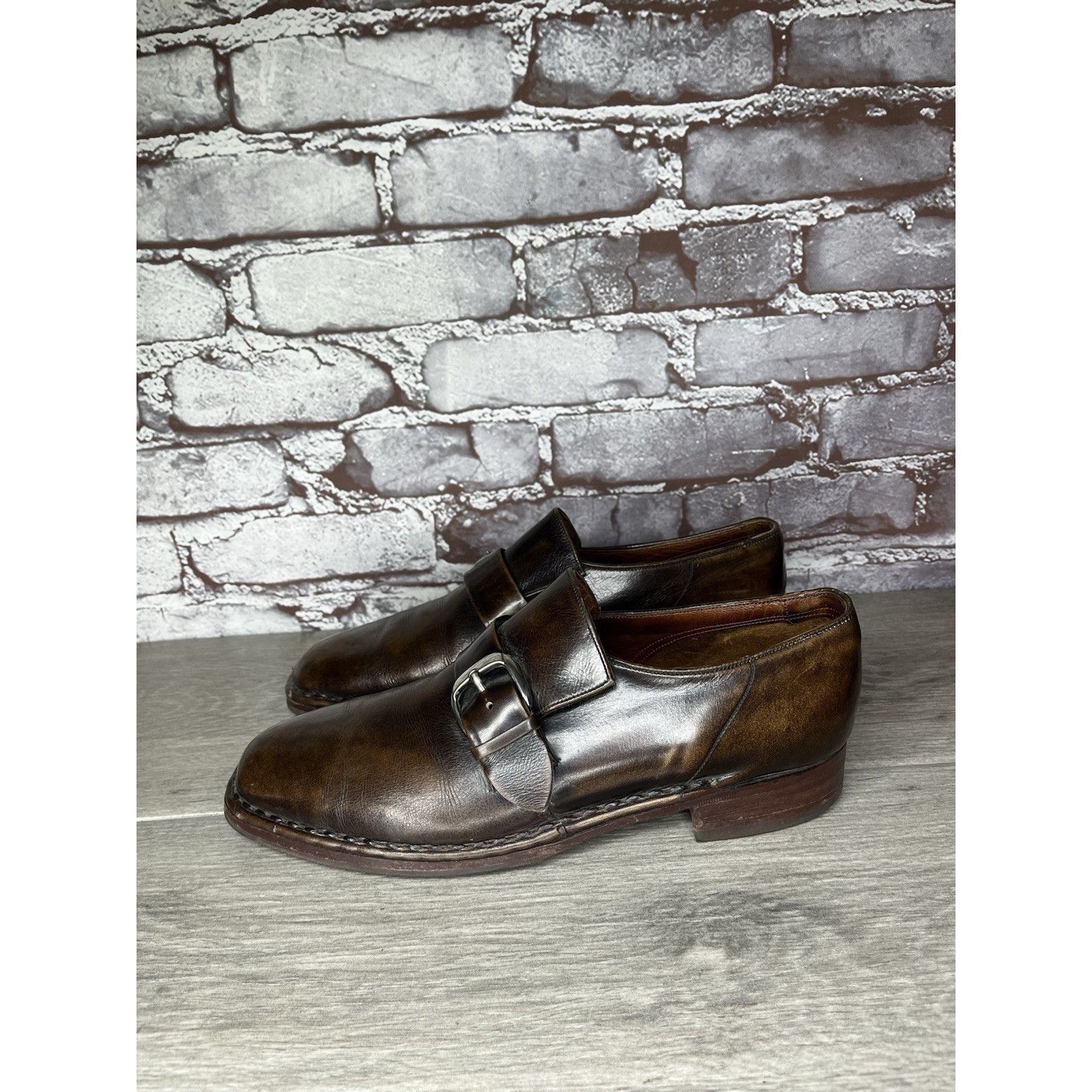 Barker Barker Dark Brown Leather Monk Dress Loafers England Shoes M Size US 7 / EU 40 - 2 Thumbnail