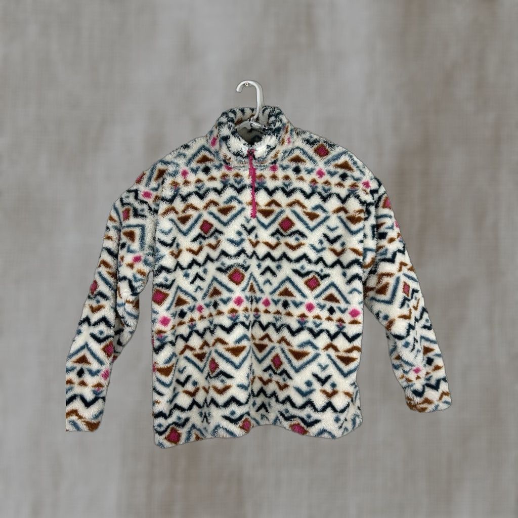 Eddie Bauer VINTAGE Eddie Bauer Quest Plush Teddy Pullover Womens 2XL White Aztec Geometric 1/4 Zip Pullover Hipster" Size XXL / US 16-18 / IT 52-54 - 1 Thumbnail