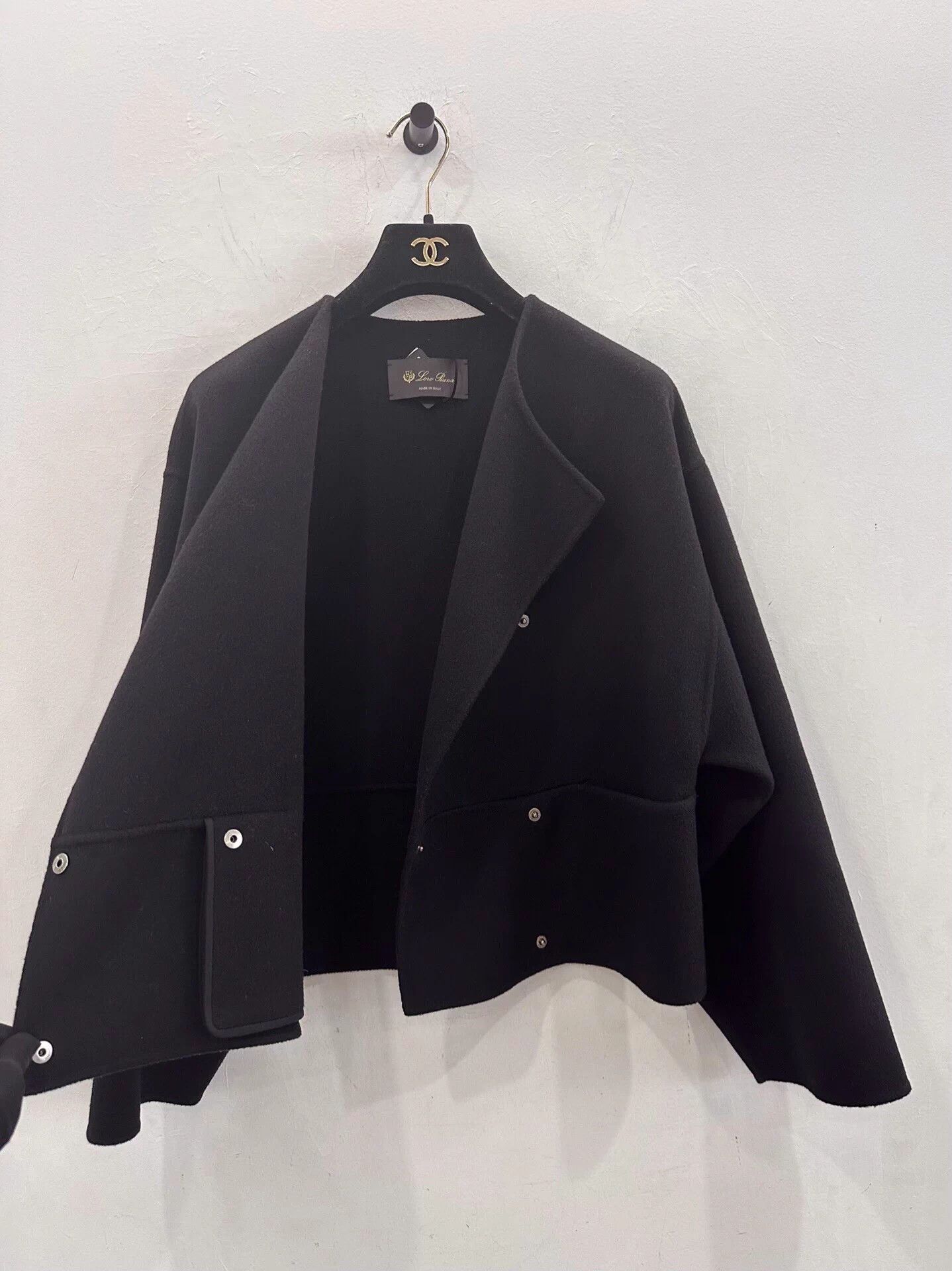 Loro Piana Loro Piana Women's Black Asym Button Cashmere Cardi 34 Size XS / US 0-2 / IT 36-38 - 3 Thumbnail
