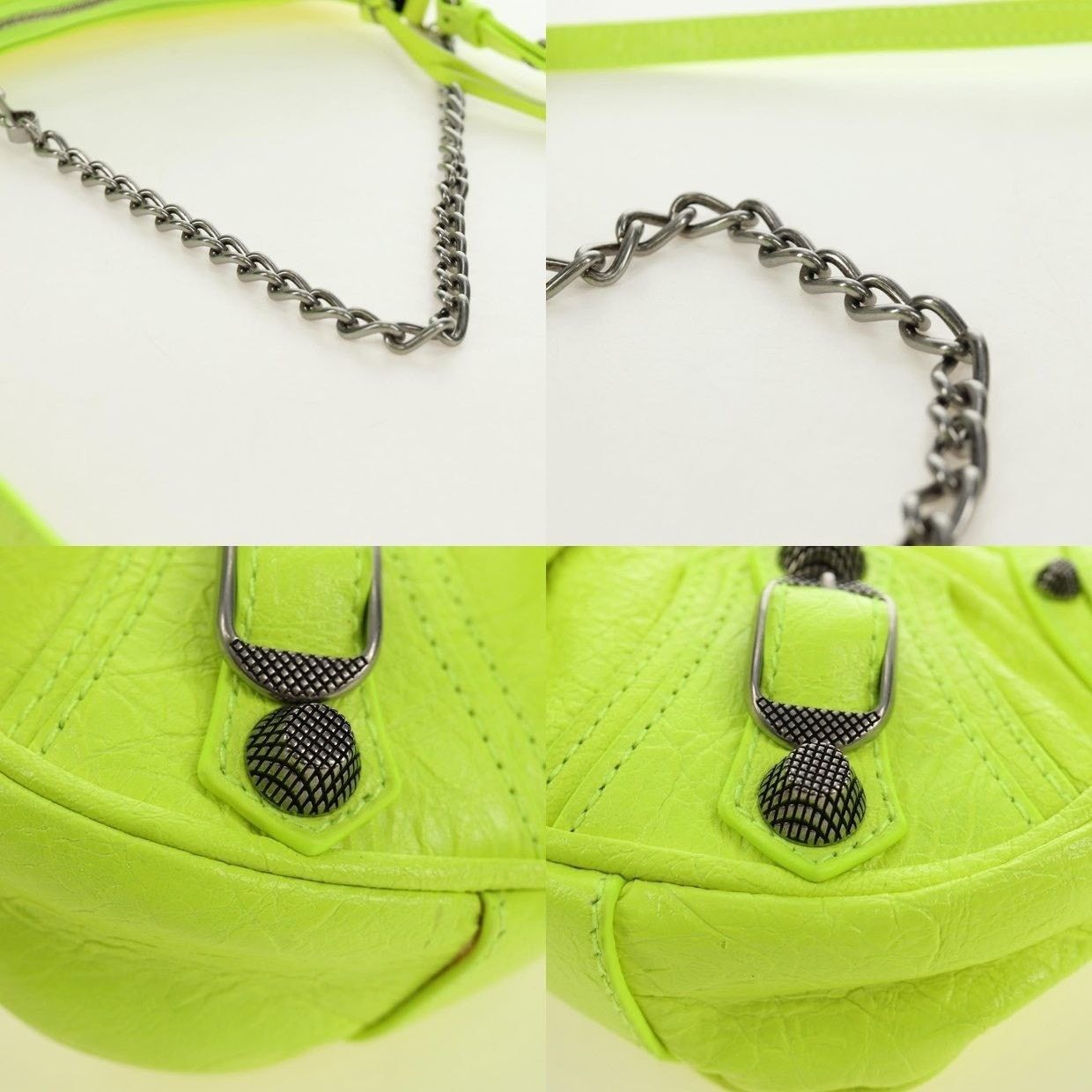 Balenciaga Balenciaga Chain Le Cagole XS Shoulder Bag Green Size ONE SIZE - 12 Thumbnail
