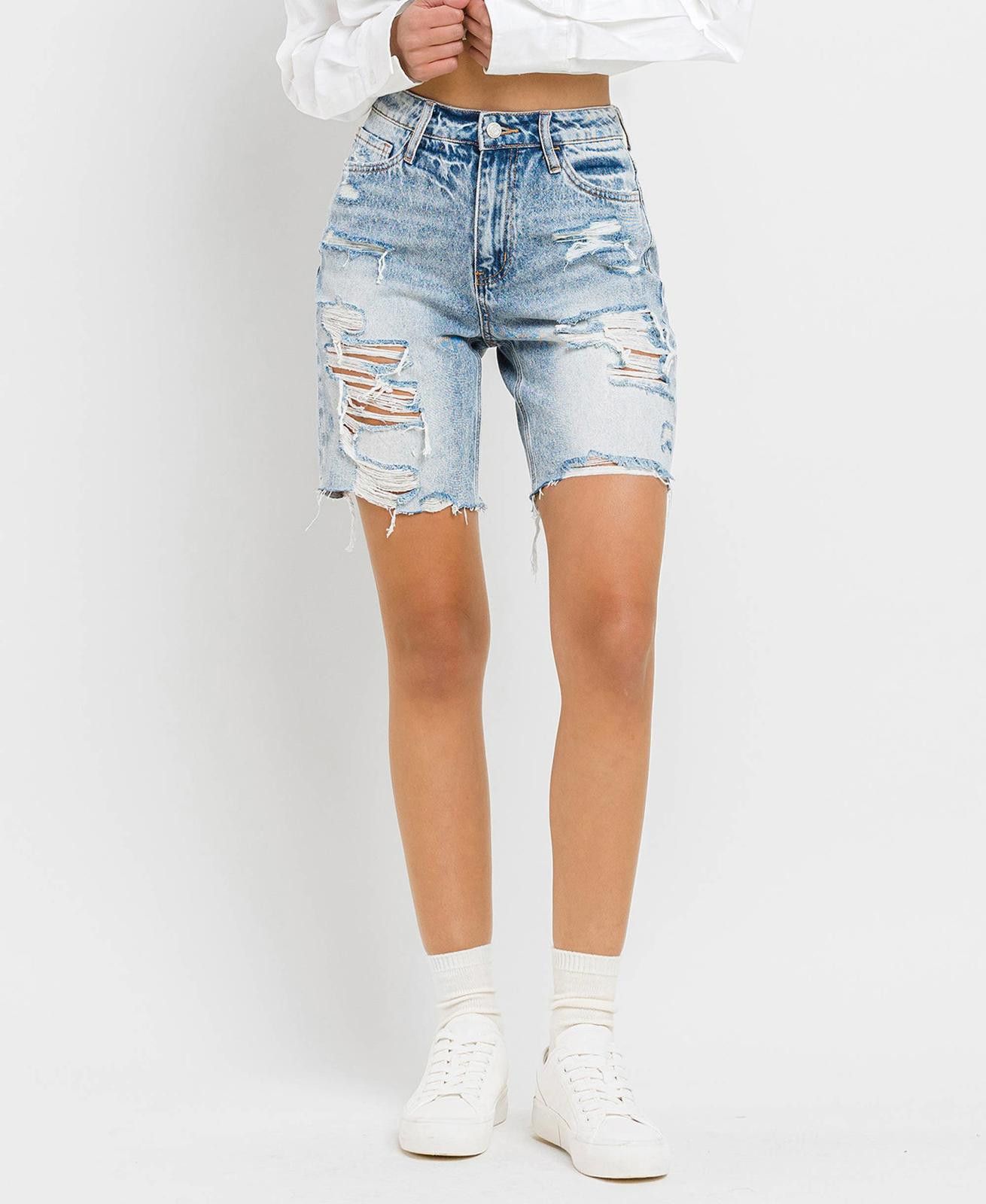 Other Super High Rise Bermuda Shorts Vervet by Flying Monkey Size 26" / US 2 / IT 38 - 2 Thumbnail