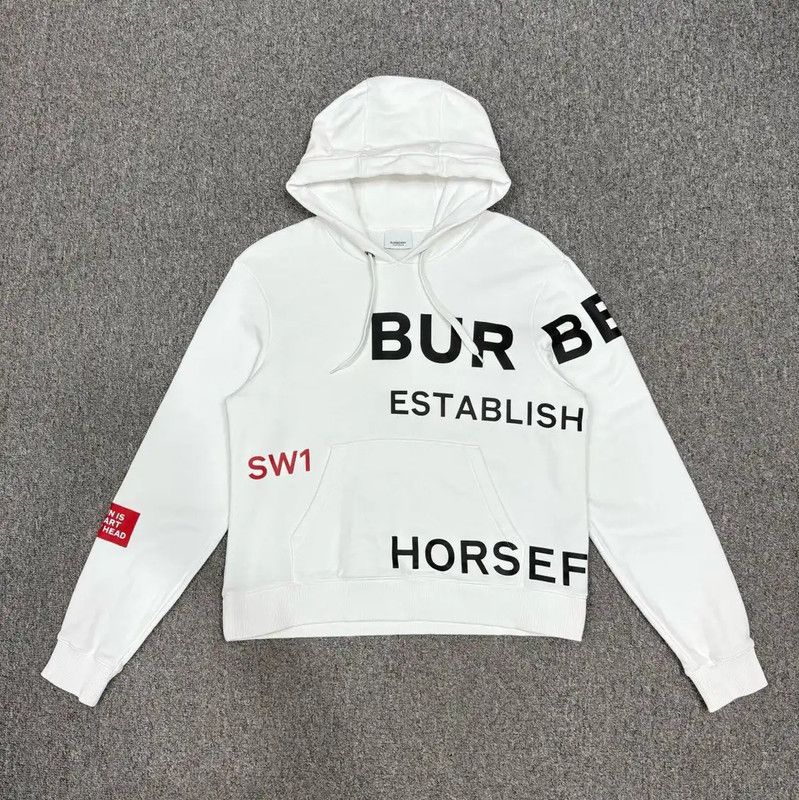 Burberry Burberry White Cotton Men’s Hoodie Size US S / EU 44-46 / 1 - 1 Thumbnail