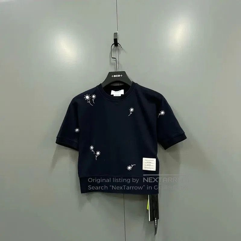 Thom Browne Thom Browne Short Sleeve Navy T-Shirt . Size XXS / US 00 / IT 34 - 1 Thumbnail