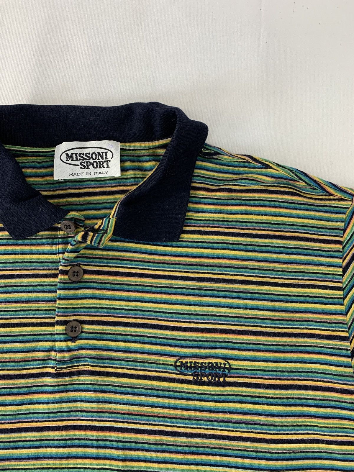 Missoni 90s Missoni Sport Italian Striped Multicolour Polo Tee Size US M / EU 48-50 / 2 - 4 Thumbnail