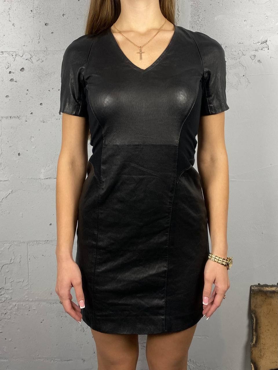 Leather × Theory Lamb Leather Theory Avantgarde Mini Dress Size M / US 6-8 / IT 42-44 - 1 Thumbnail