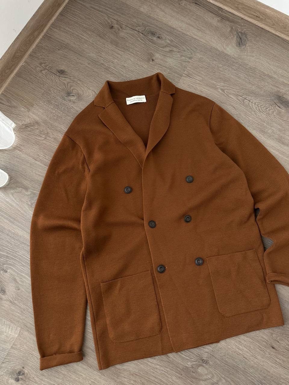 Japanese Brand × Vintage Vintage Filippo De Laurentiis Brown Cardigan Sweater Button Size US L / EU 52-54 / 3 - 6 Thumbnail