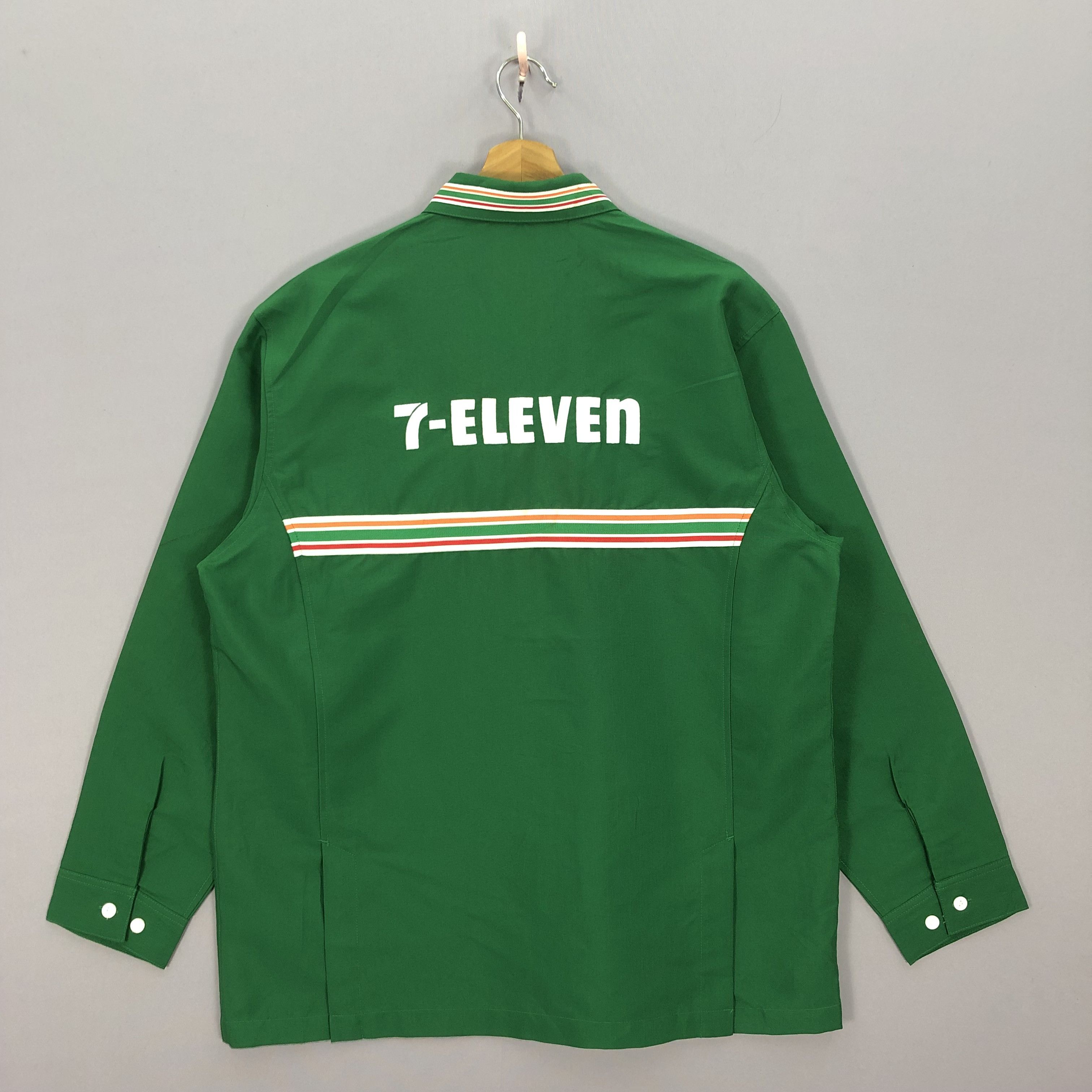 Japanese Brand × Vintage Vintage Seven Eleven 7E Workers Shirt Jacket Size US L / EU 52-54 / 3 - 2 Thumbnail