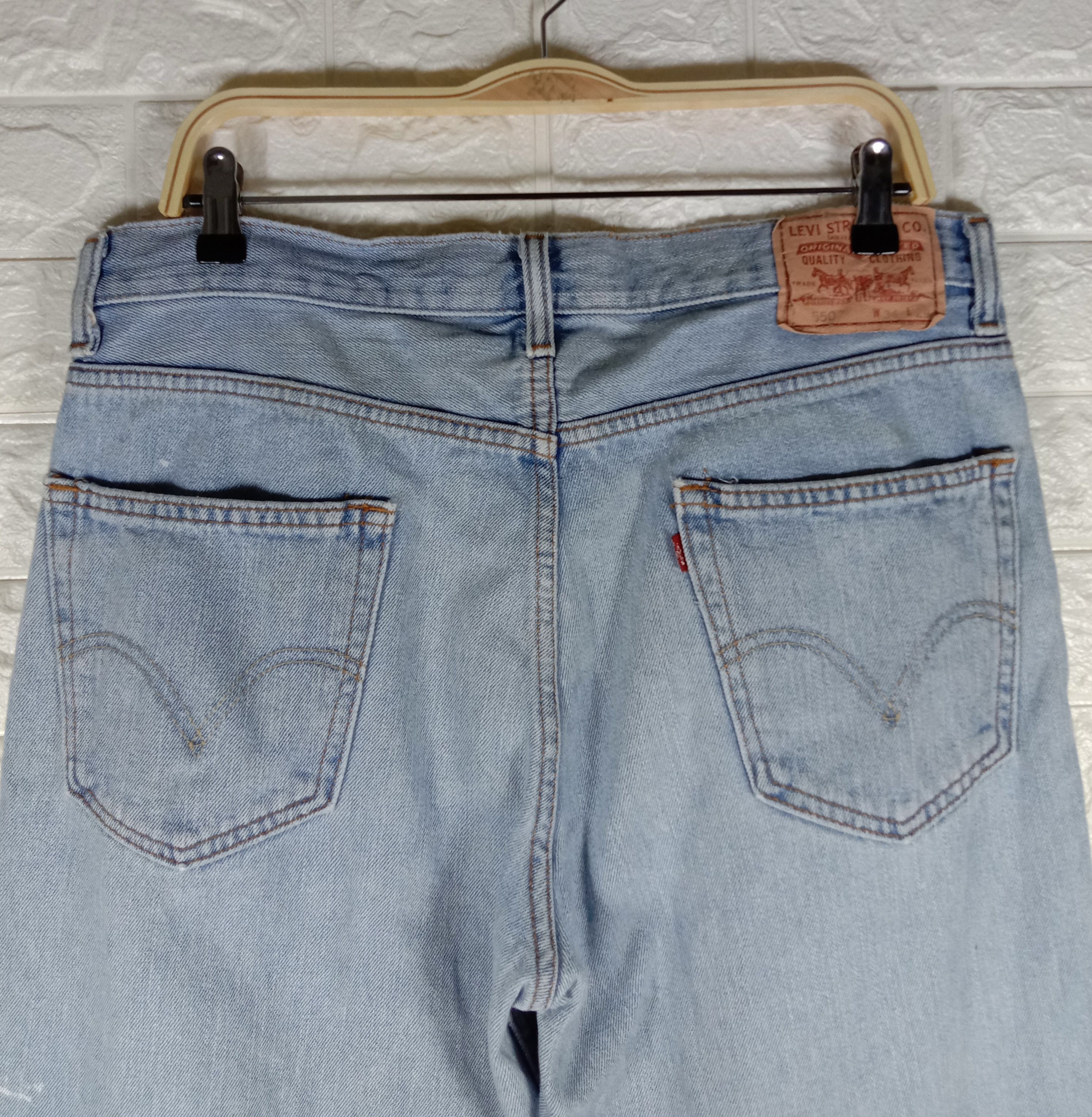 Levi's Vintage Levi's 550 Jeans Relaxed Fit Light Wash Denim Size US 34 / EU 50 - 6 Thumbnail