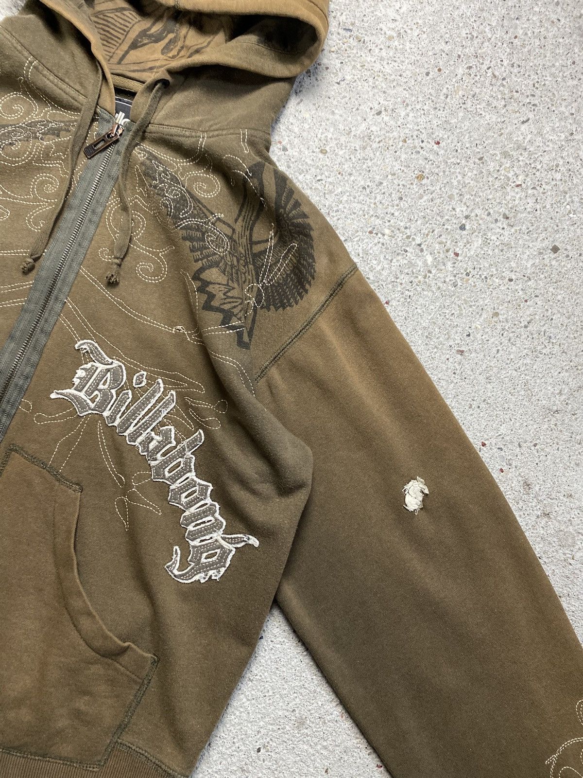 Billabong Billabong hoodie brown affliction surf skate vintage archive Size US L / EU 52-54 / 3 - 8 Thumbnail
