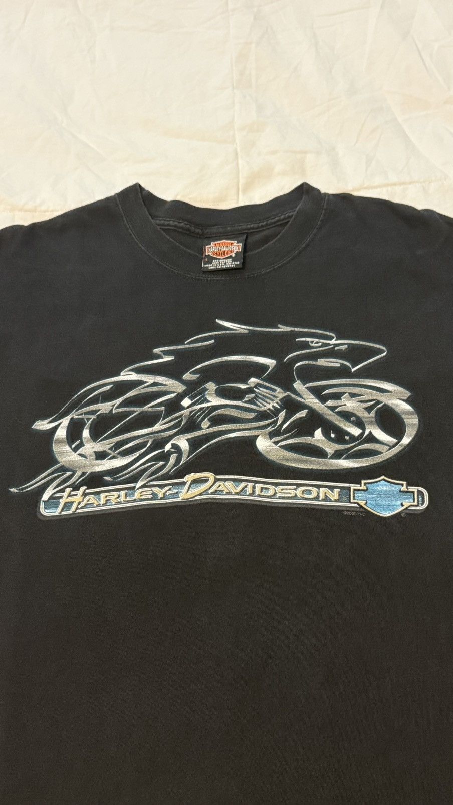 Harley Davidson Rare 2000 Harley Davidson HUD Vintage Black Mens L Clean! Size US L / EU 52-54 / 3 - 1 Thumbnail