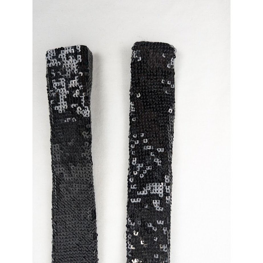 Saint Laurent Paris o1rshd1 Size: OS / Square Sequence Lavalliere Scarf in Black Size ONE SIZE - 5 Thumbnail