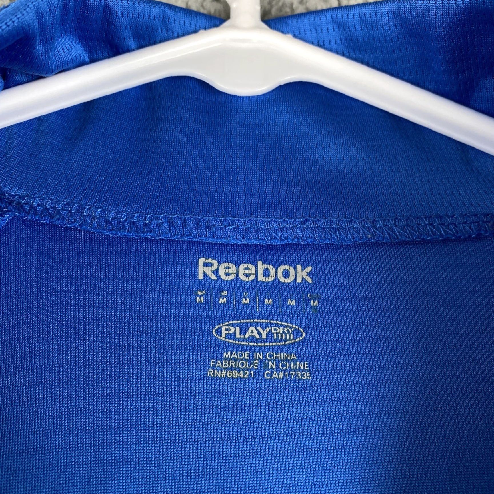 Reebok Reebok Womens Medium 1/4 Zip Running Shirt Stretch Top Thumbhole Blue 38-51 Size M / US 6-8 / IT 42-44 - 5 Thumbnail