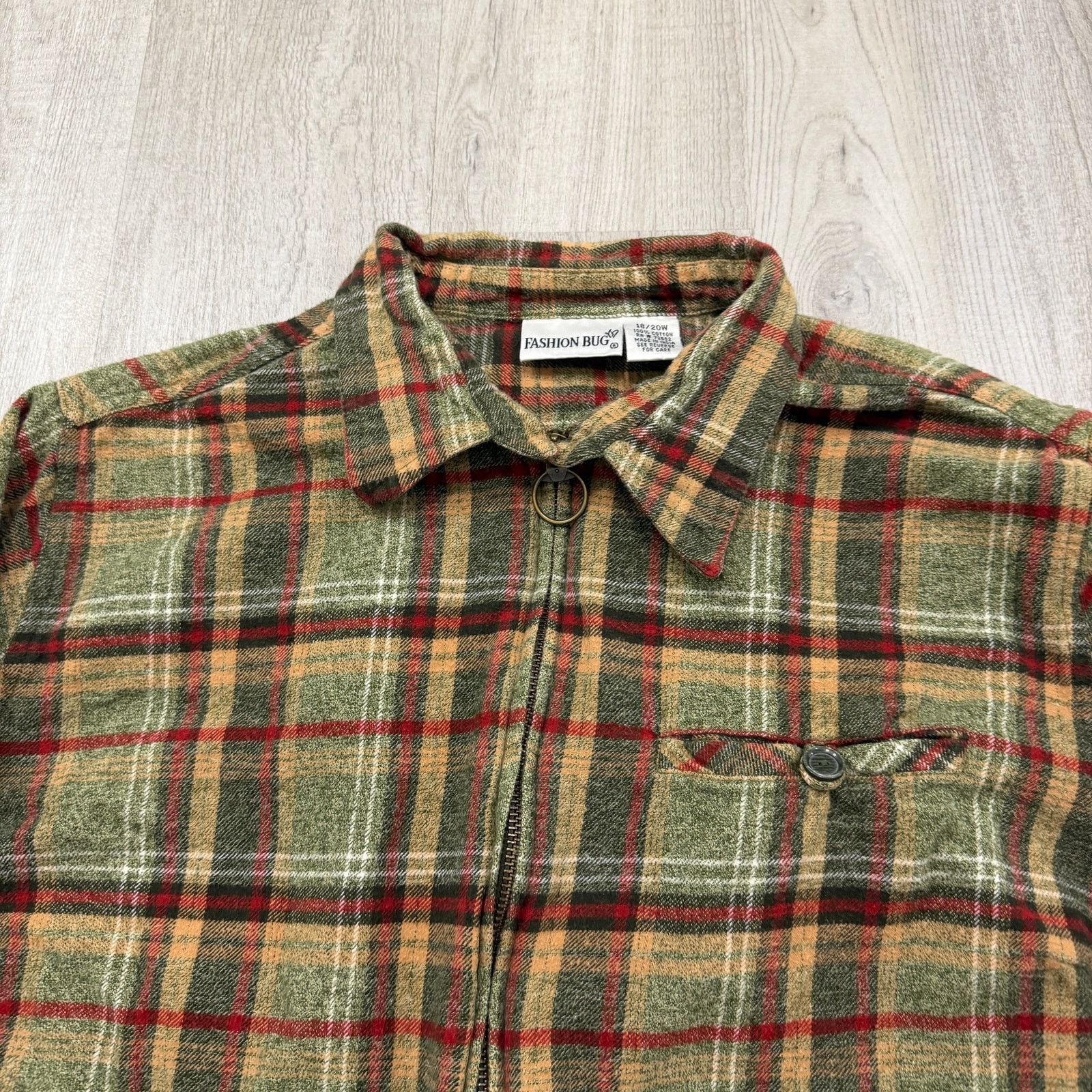 Vintage Vintage Fashion Bug Flannel Shirt Womens 18/20W Full Zip Size XXL / US 16-18 / IT 52-54 - 3 Thumbnail