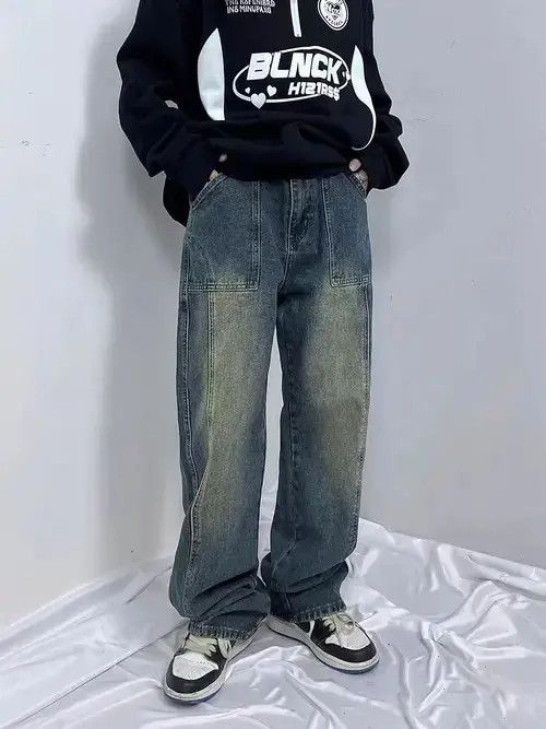 Jean Vintage Y2K washed street hip hop baggy jeans Size US 30 / EU 46 - 6 Thumbnail
