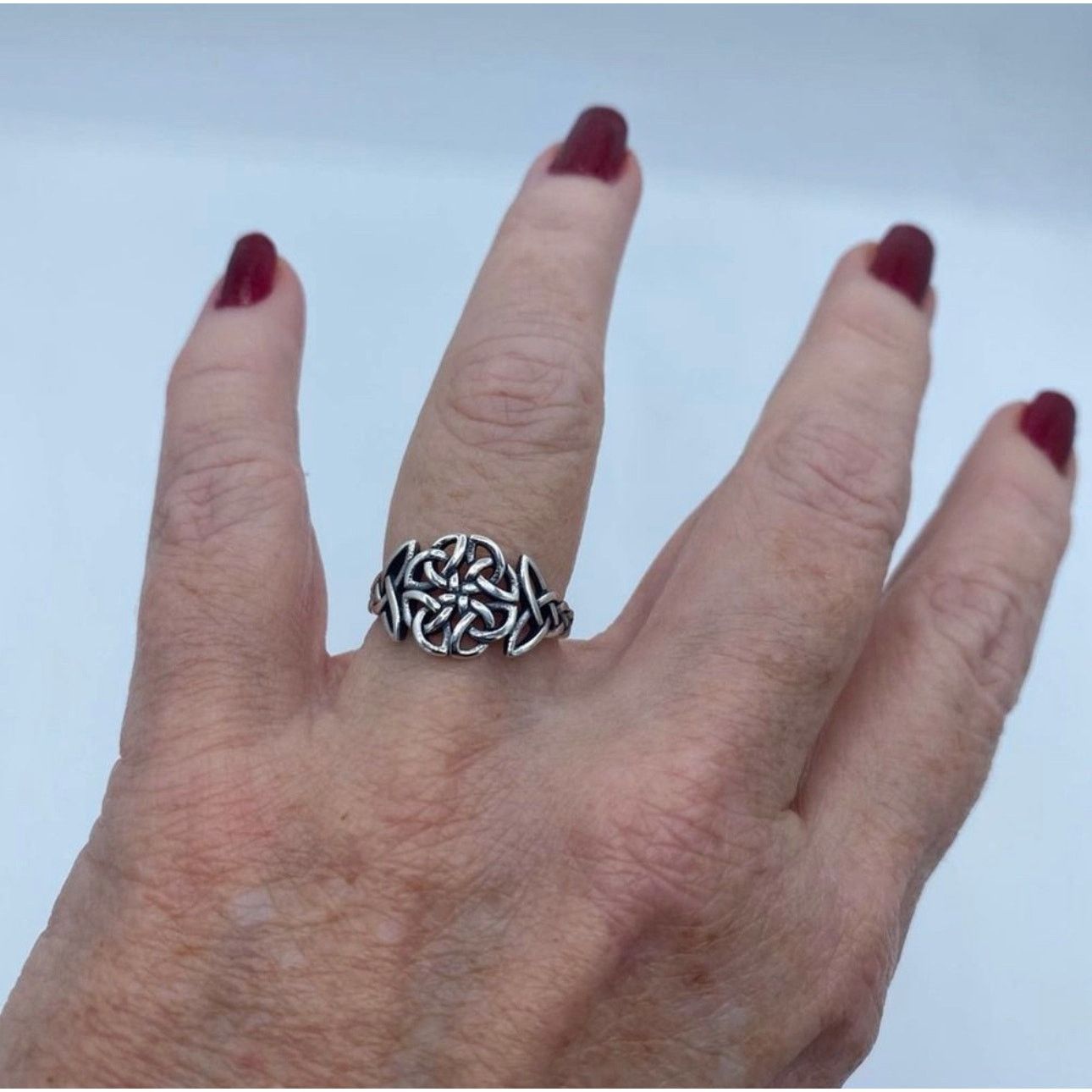 The Unbranded Brand Celtic Sterling Silver Ring Size ONE SIZE - 2 Thumbnail