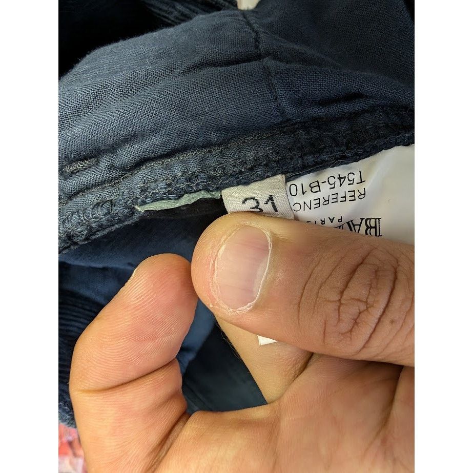 Balmain o1rbi21 Decarnin Corduroy Pants in Dark Blue Size US 31 - 8 Thumbnail