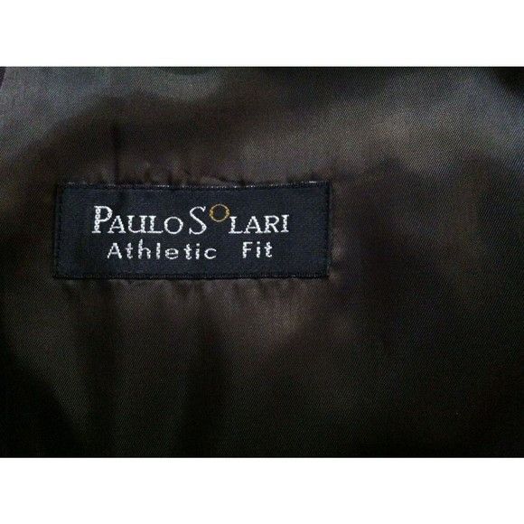 Other PAULO SOLARI MEN'S NEW DARK BROWN 100%WOOL 2PC SUIT SIZE:38S Size 38S - 3 Thumbnail