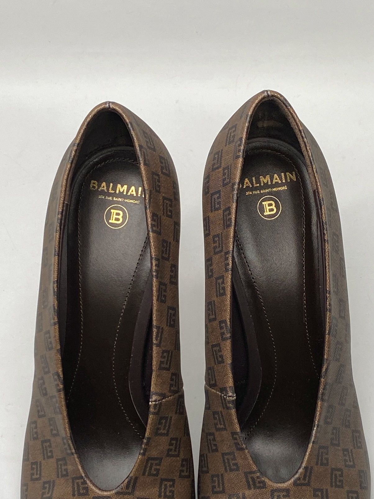 Balmain Balmain Clara-Mini Monogram Pumps size 37.5 Size US 7.5 / IT 37.5 - 3 Thumbnail