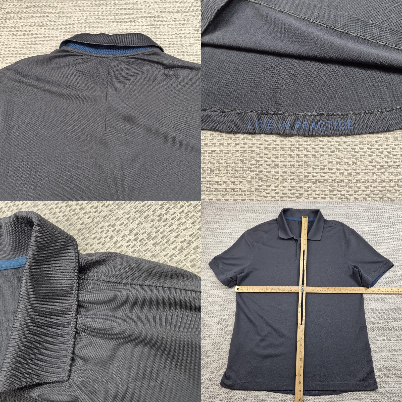 Lululemon Lululemon Polo Shirt Mens Large Gray Solid Performance Golf Live In Practice Shirt Size US L / EU 52-54 / 3 - 8 Thumbnail