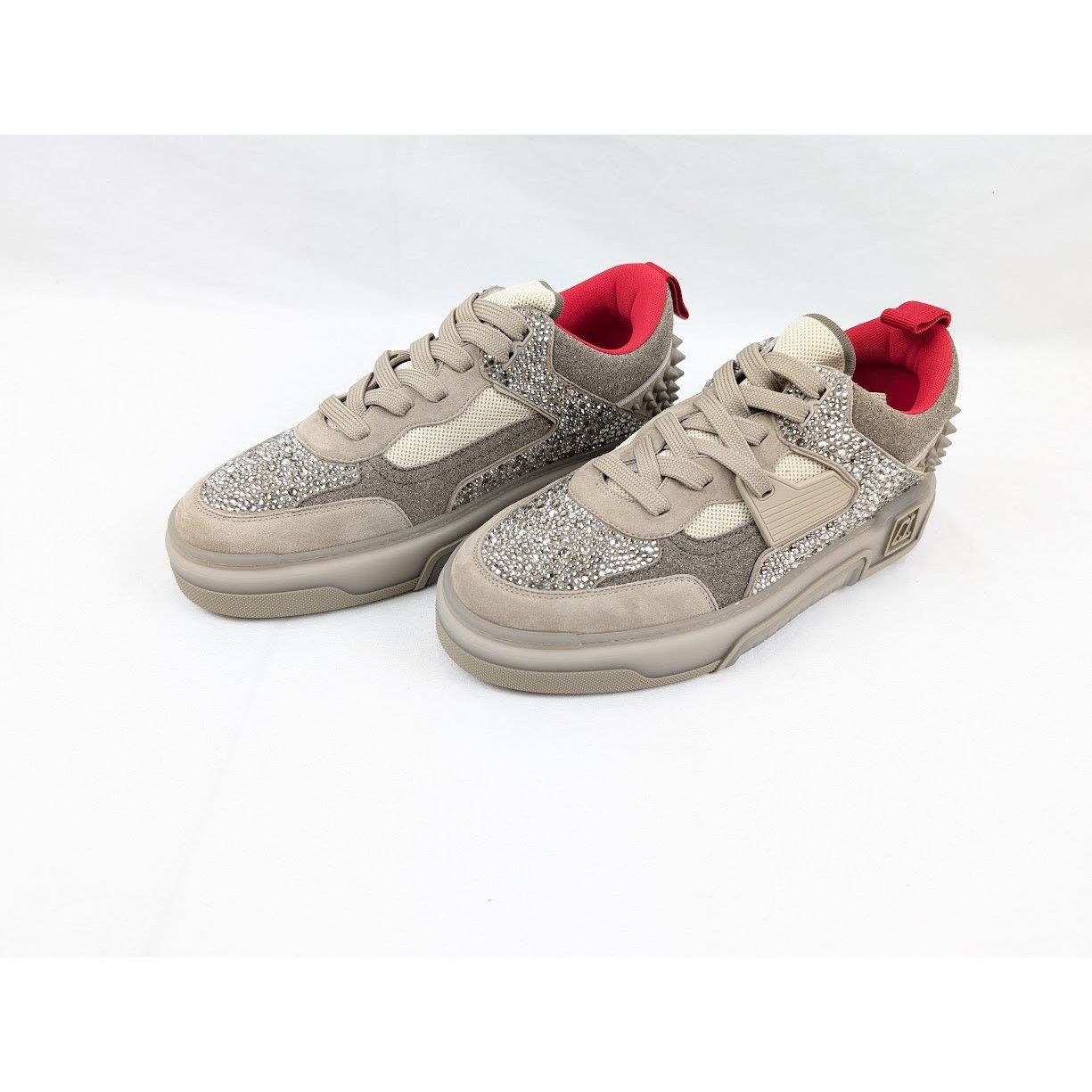 Christian Louboutin o1rshd1 Astro Loubi Strass Flat Sneakers in Saharienne Size US 10 / EU 43 - 15 Thumbnail