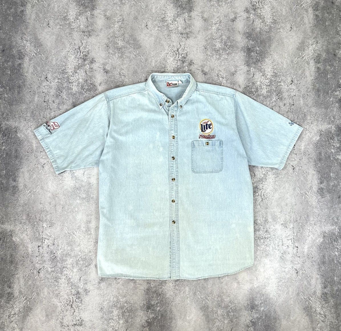 Formula 1 Vintage 90s NASCAR Rusty Wallace #2 Light Blue USA Shirt Tee Size US XXL / EU 58 / 5 - 1 Thumbnail