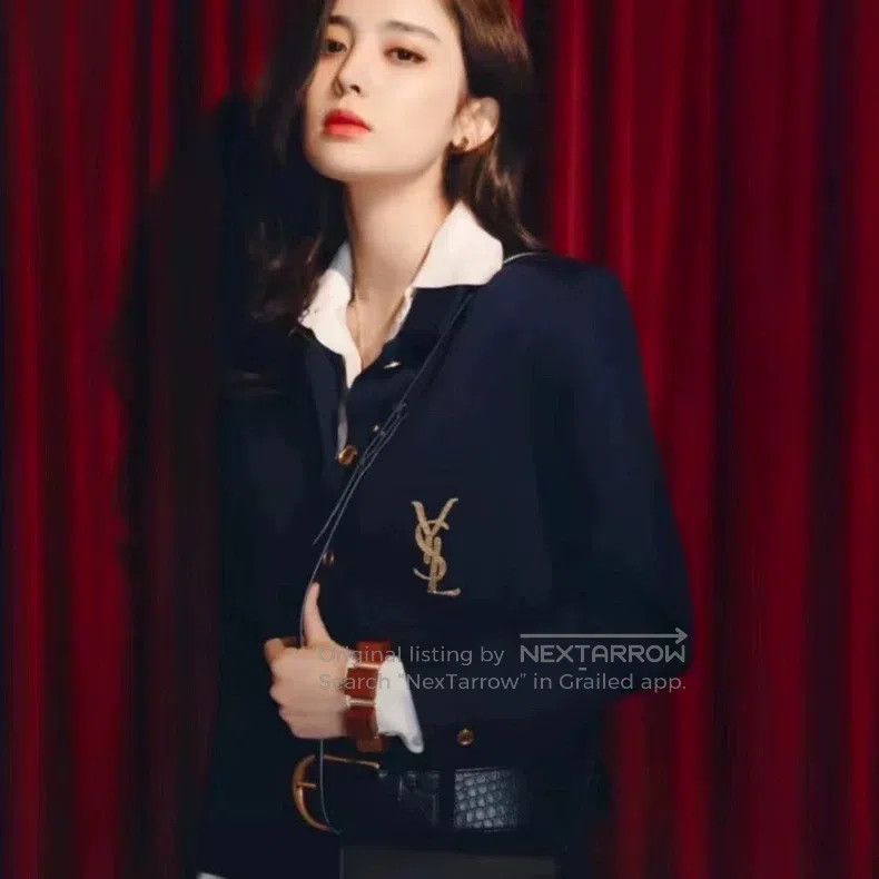 Saint Laurent Paris Golden Logo Nautical Shirt Jacket