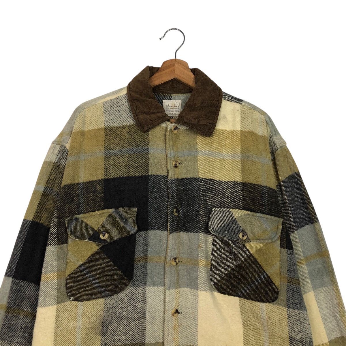 Japanese Brand 📌Vintage Wool Flannel Jacket Mandoc Tartan Issey Miyake Size US L / EU 52-54 / 3 - 4 Thumbnail