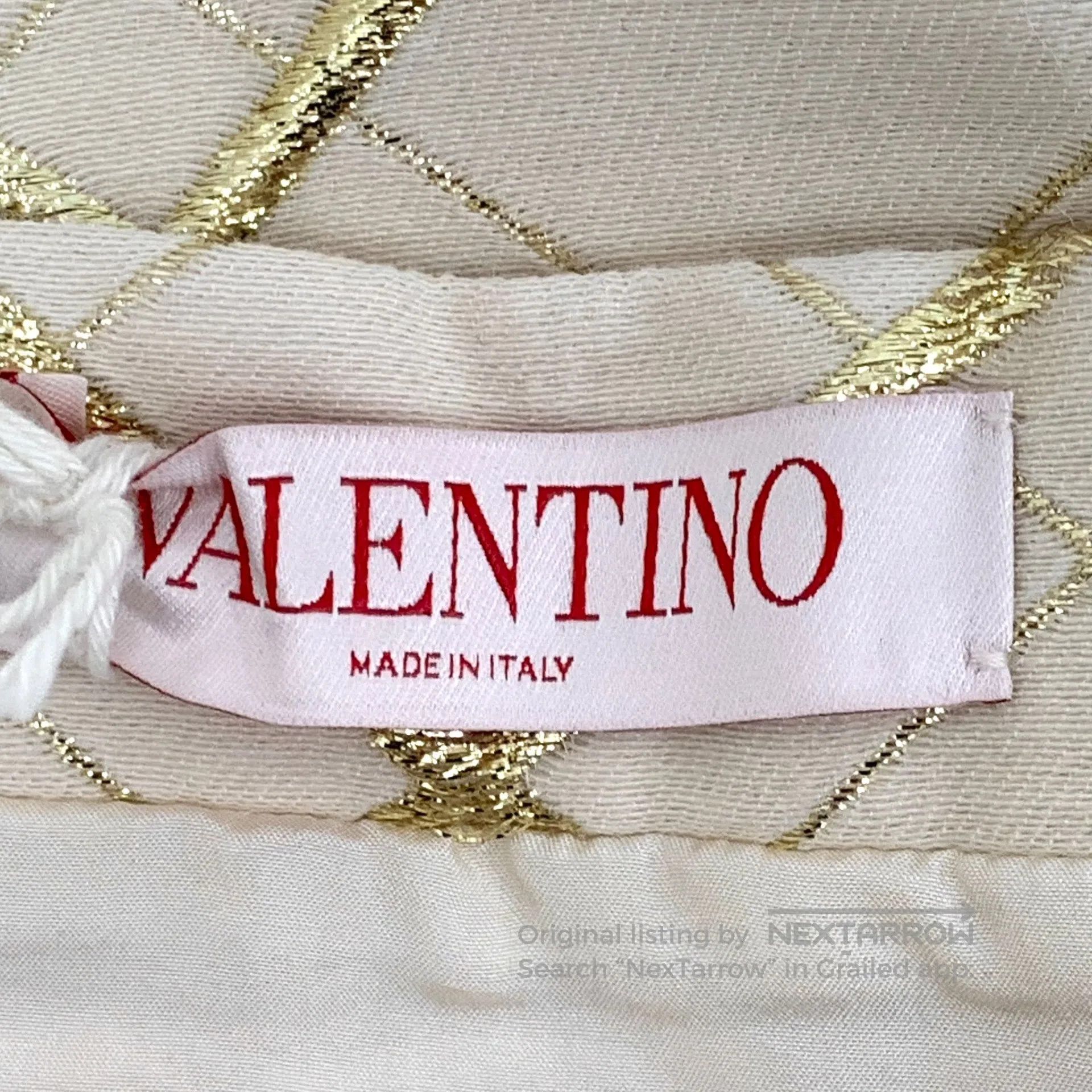 Other Valentino Light yellow diamond gold thread cashmere wool c Size 41" - 5 Thumbnail