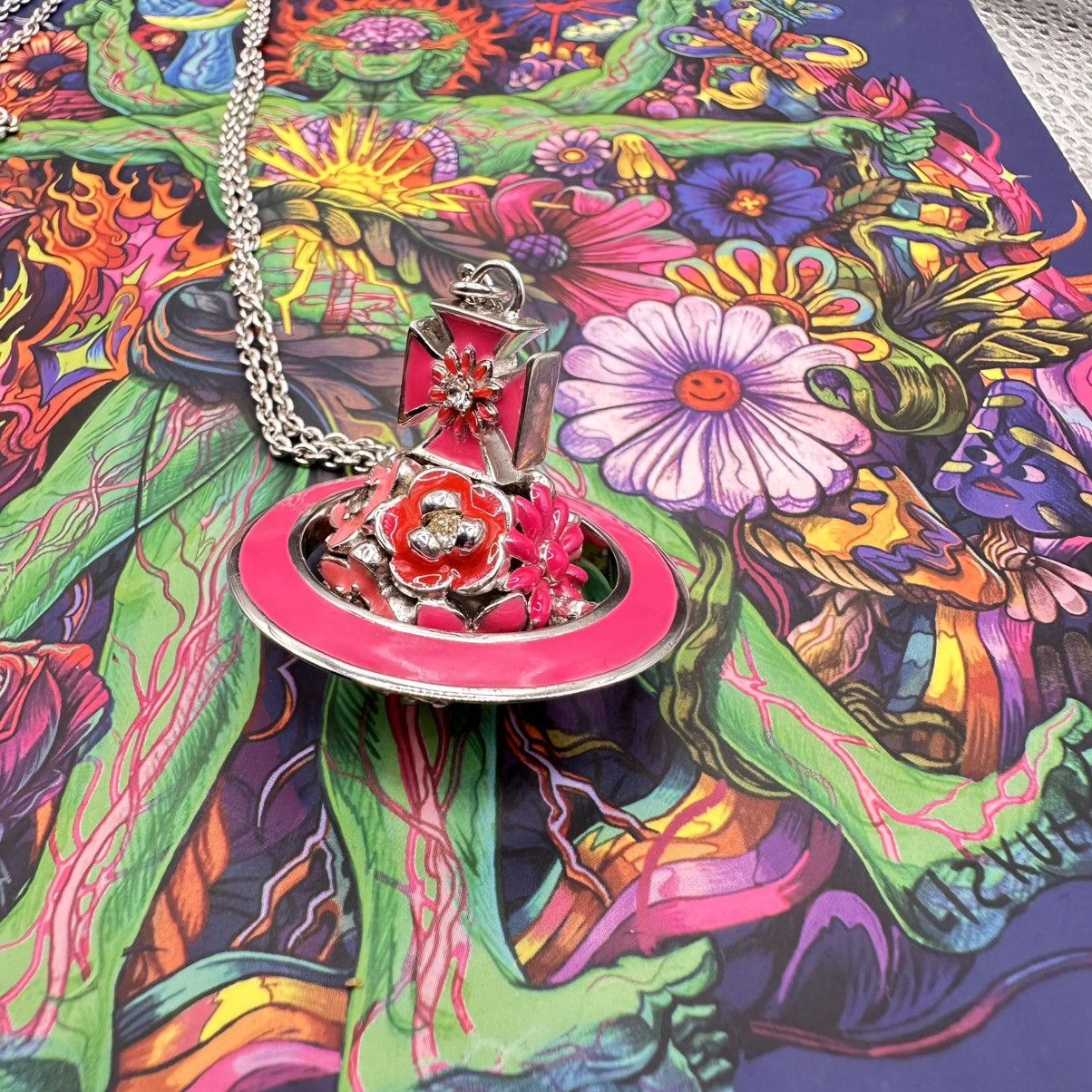 Vintage × Vivienne Westwood Ultra Rare🌸 floral pattern necklace Size ONE SIZE - 1 Thumbnail