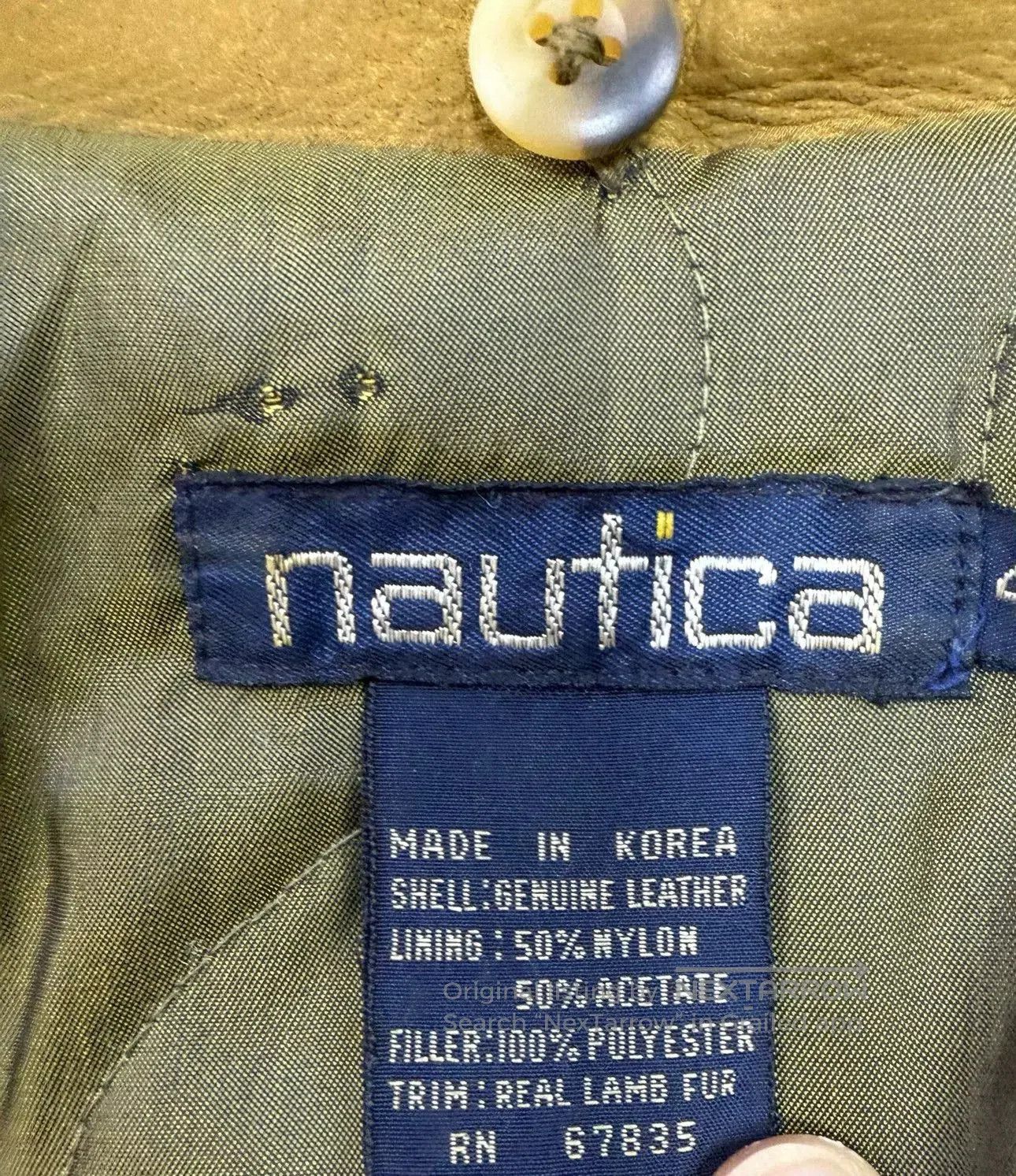 VINNY's Vintage Nautica Men's Leather Jacket. Size US XXL / EU 58 / 5 - 4 Thumbnail