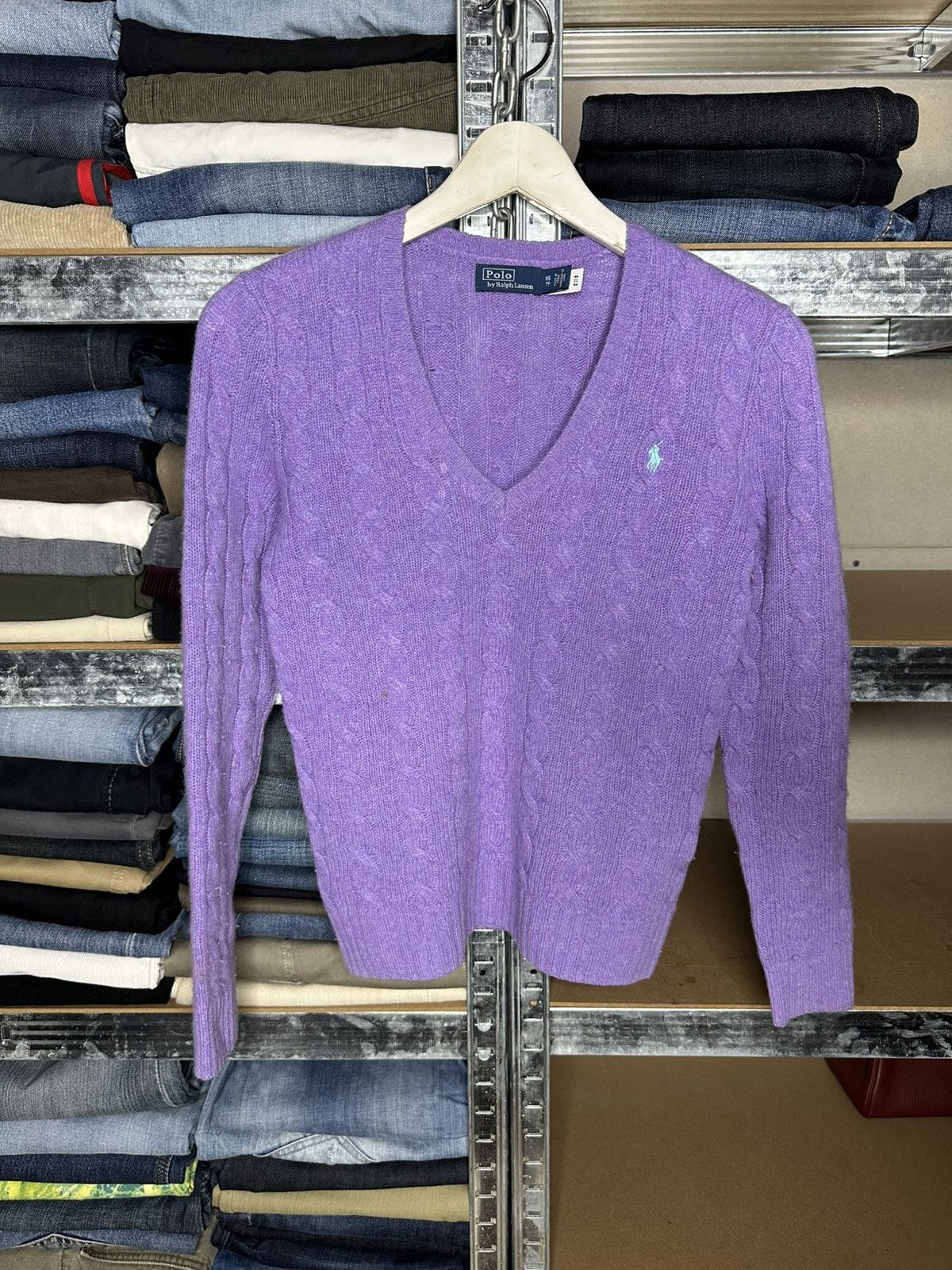 Polo Ralph Lauren Polo Ralph Lauren cable knit V neck sweater Size XS / US 0-2 / IT 36-38 - 1 Thumbnail