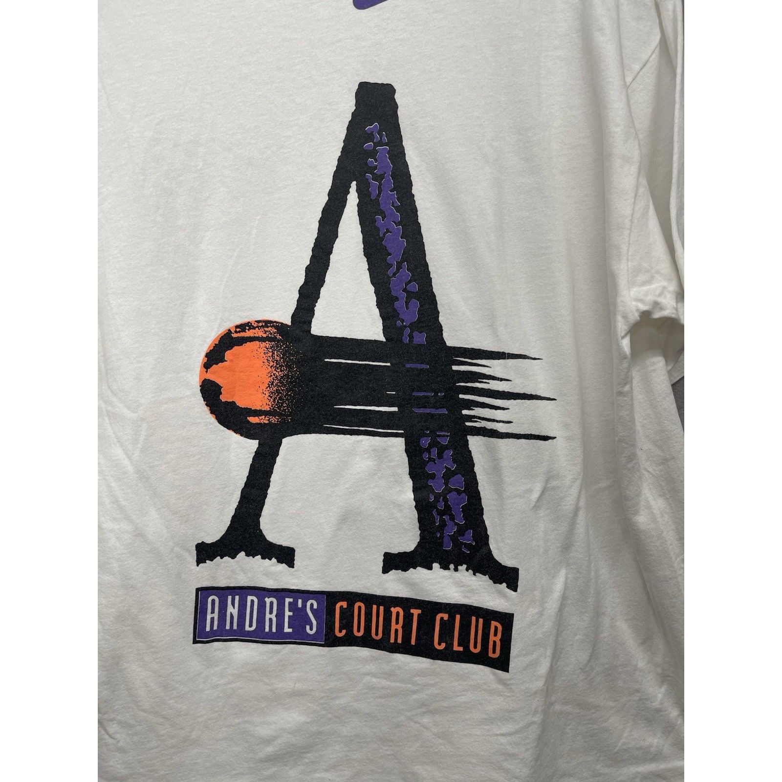 Nike VINTAGE 90S NIKE ANDRE AGASSI COURT CLUB TSHIRT XL SINGLE ST Size US XL / EU 56 / 4 - 6 Thumbnail
