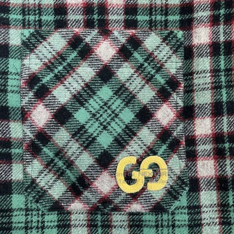 Gucci Gucci Logo embroidered plaid detachable collar long sleeve Size XS / US 0-2 / IT 36-38 - 3 Thumbnail