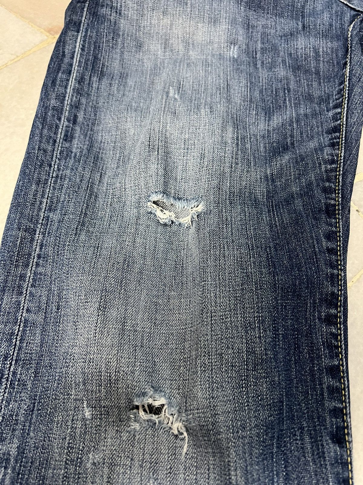 If Six Was Nine × Uniqlo VINTAGE 90’s STYLE UNIQLO S001 DISTRESSED JEANS Size US 34 / EU 50 - 4 Thumbnail