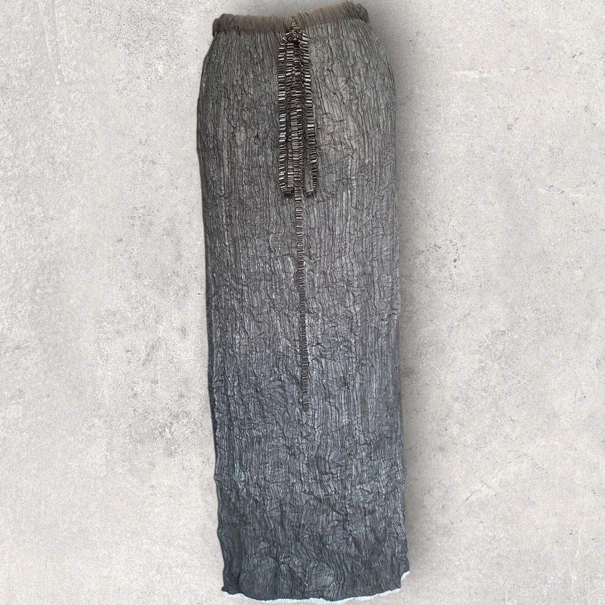 Issey Miyake Vintage SS99 Wavy Twist Double Layer Sheer Mesh Skirt Size 27" / US 4 / IT 40 - 1 Thumbnail