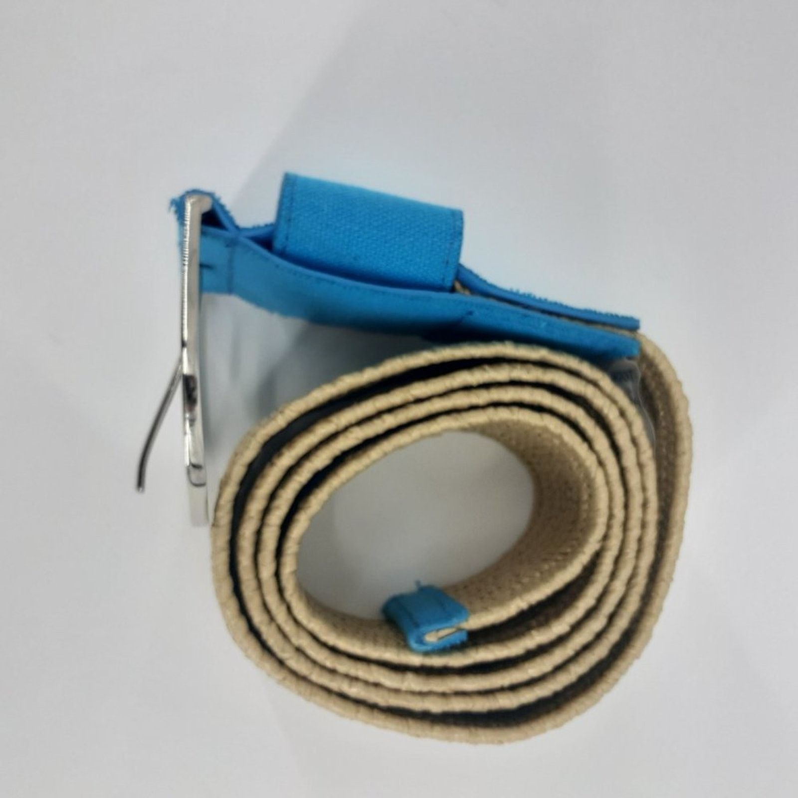 Nine West Nine West Women's Tan Bright Sky Blue Single Prong Belt XL Size ONE SIZE - 6 Thumbnail