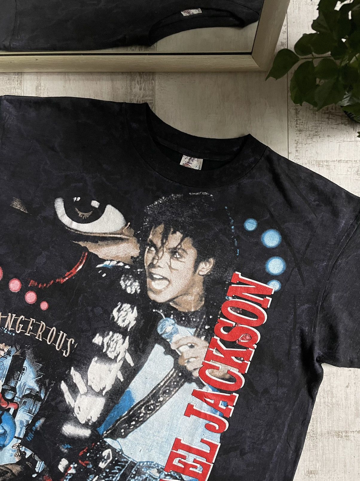 Band Tees × Michael Jackson × Vintage Michael Jackson 1992 Dangerous Tour Tee Vintage Over Print Size US XL / EU 56 / 4 - 5 Thumbnail