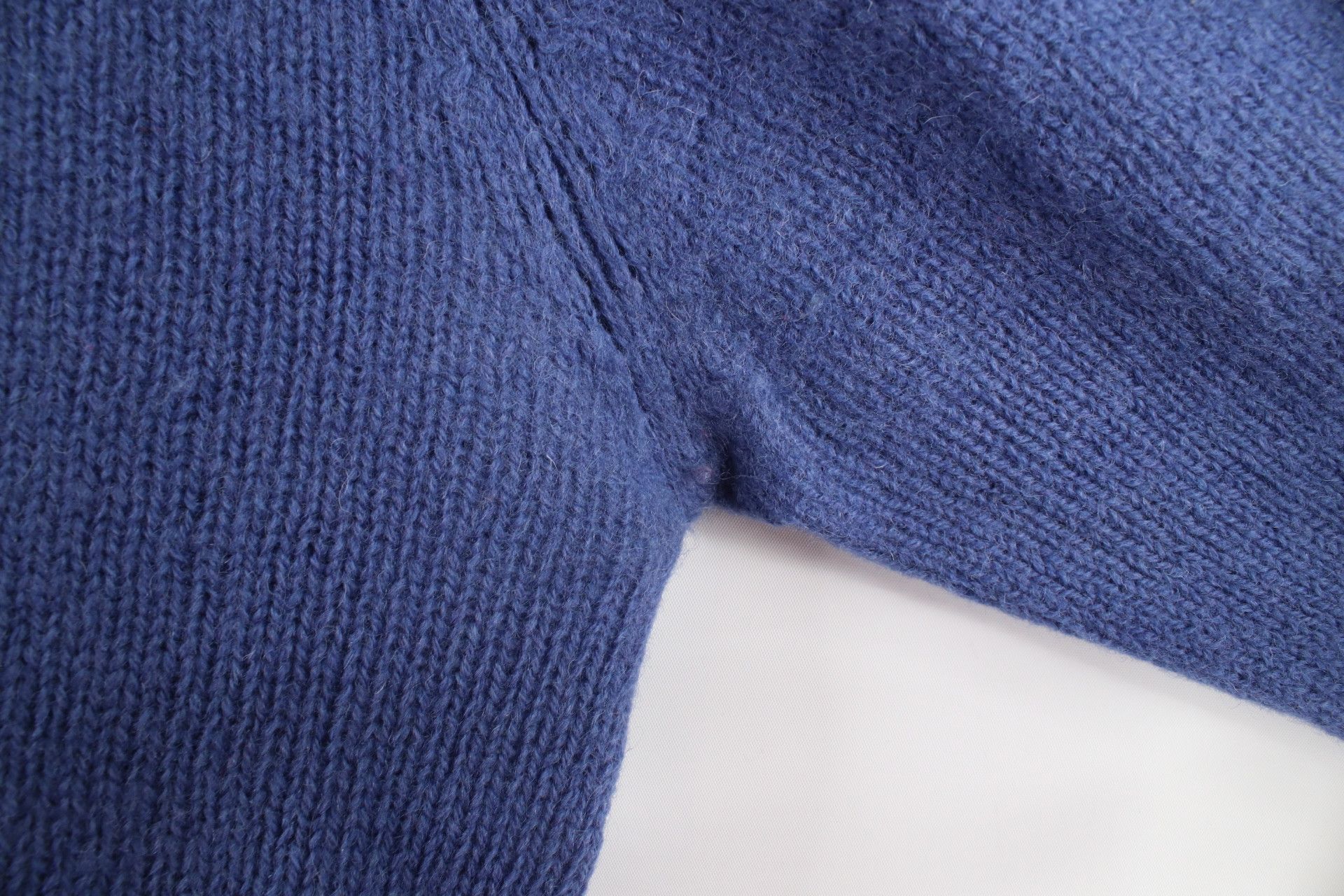 Vintage Vintage 70s Streetwear Shetland Wool Knit Sweater Blue Size US L / EU 52-54 / 3 - 5 Thumbnail