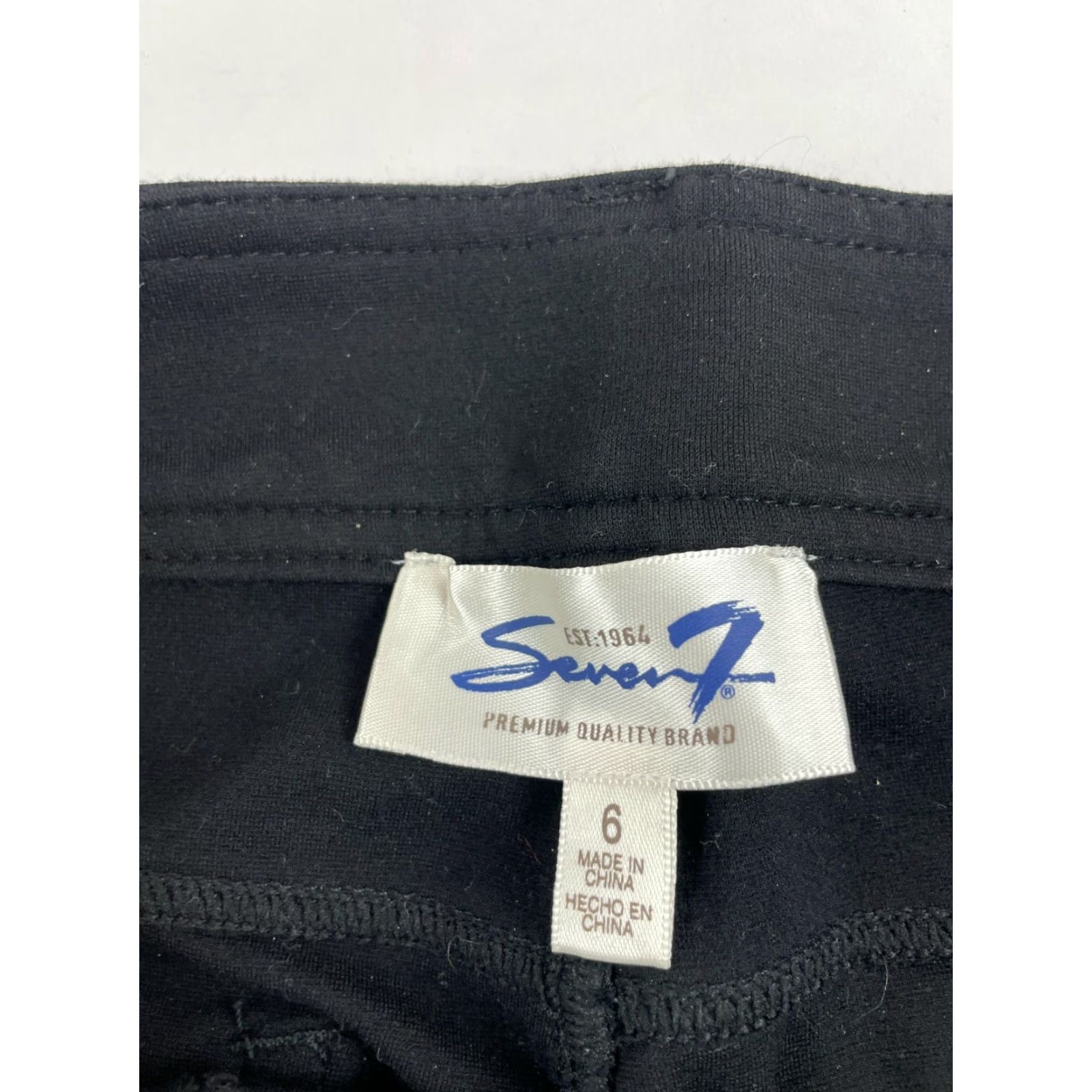 Vintage VINTAGE: No — Seven7 Jegging Women’s Size 6 Black Mid Rise Stretchy Skinny Jeans Pockets Size 28" / US 6 / IT 42 - 6 Thumbnail