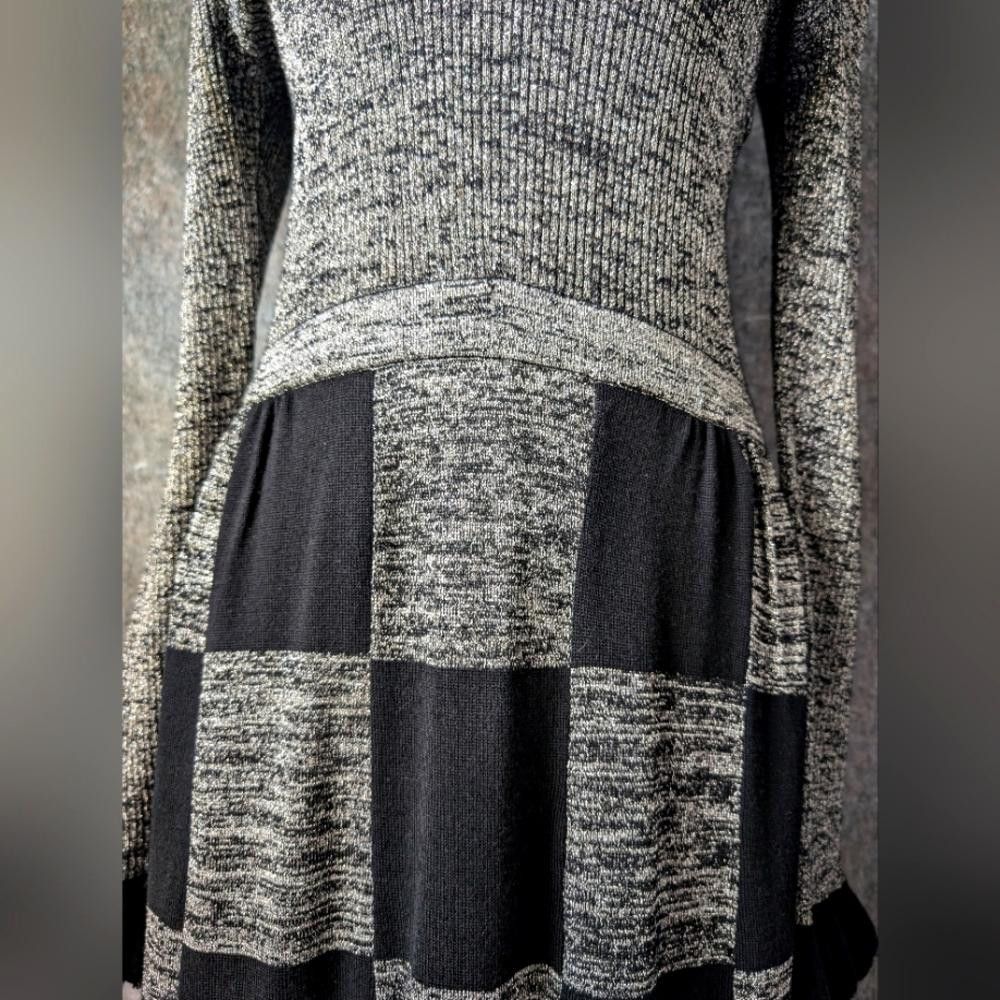 Designer Vintage GENE Wool Blend Checkered Maxi Dress Size M / US 6-8 / IT 42-44 - 5 Thumbnail