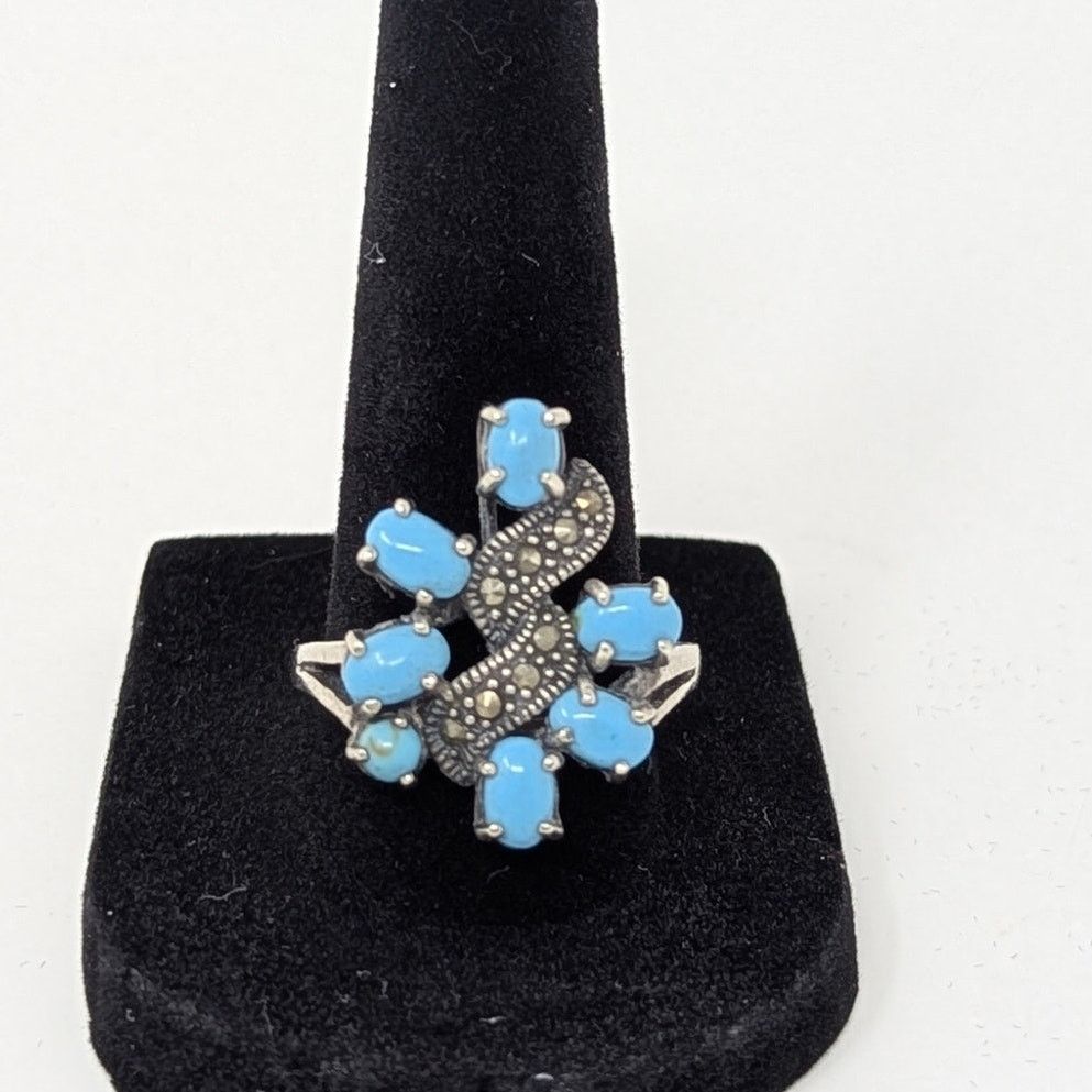 Other Vintage Southwest Turquoise and Silver Ring Size ONE SIZE - 5 Thumbnail