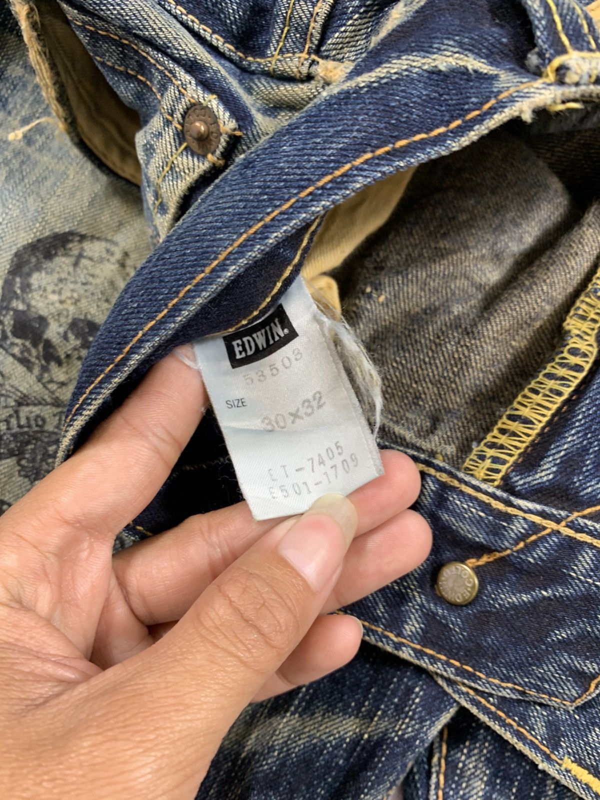 If Six Was Nine Sicks gothic jeans pant denim archives Skull Distressed Size US 31 - 6 Thumbnail