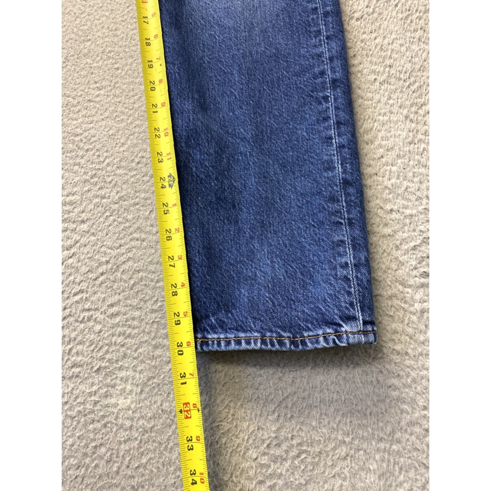 Levi's Levi's Jeans 502 Mens 34x30 Slim Straight Denim Blue Medium Wash Cotton Zip Button 5-Pocket Classic USA Men Size US 34 / EU 50 - 6 Thumbnail