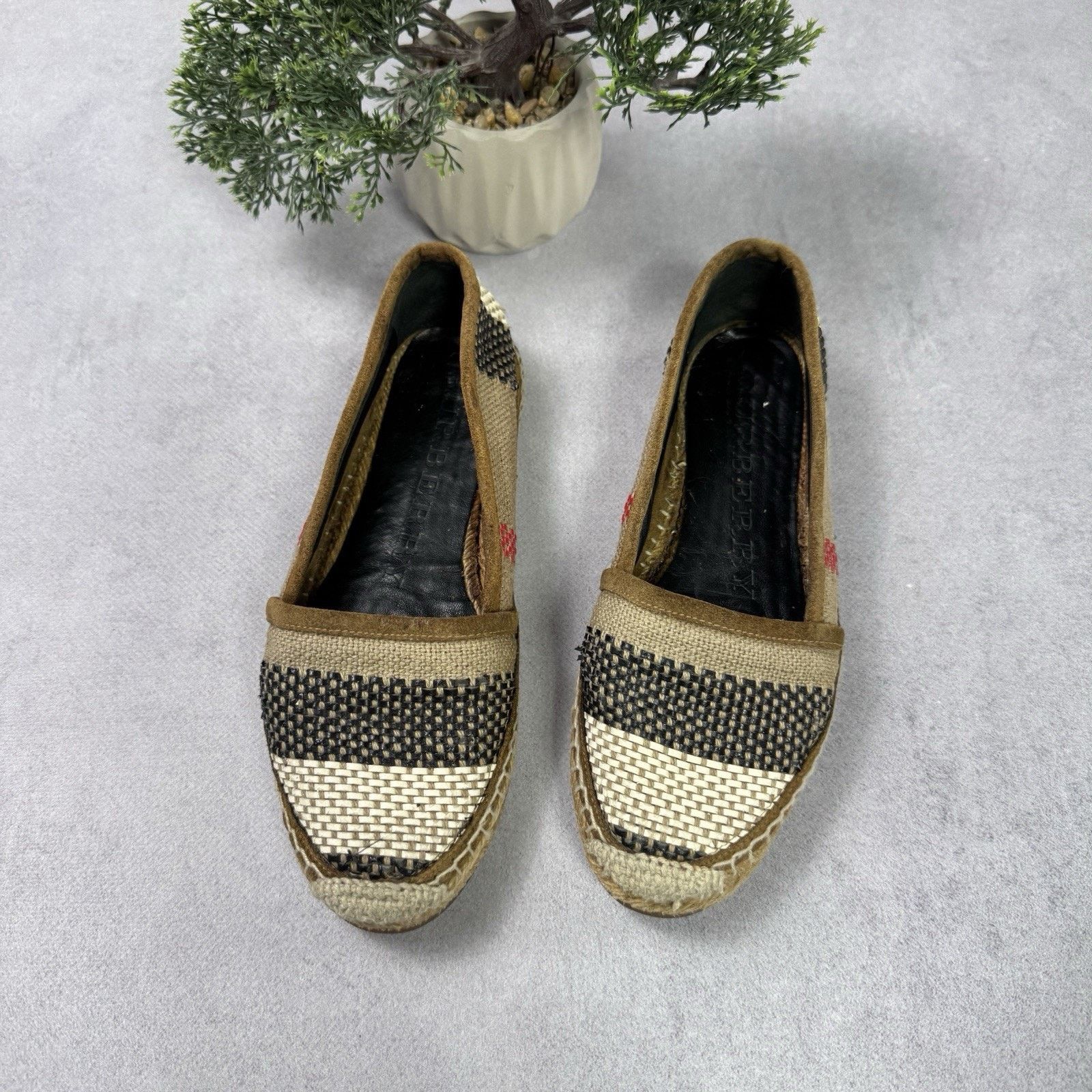 Burberry Burberry Espadrille Womens Check Size 35 US 5 Size US 5 / IT 35 - 2 Thumbnail