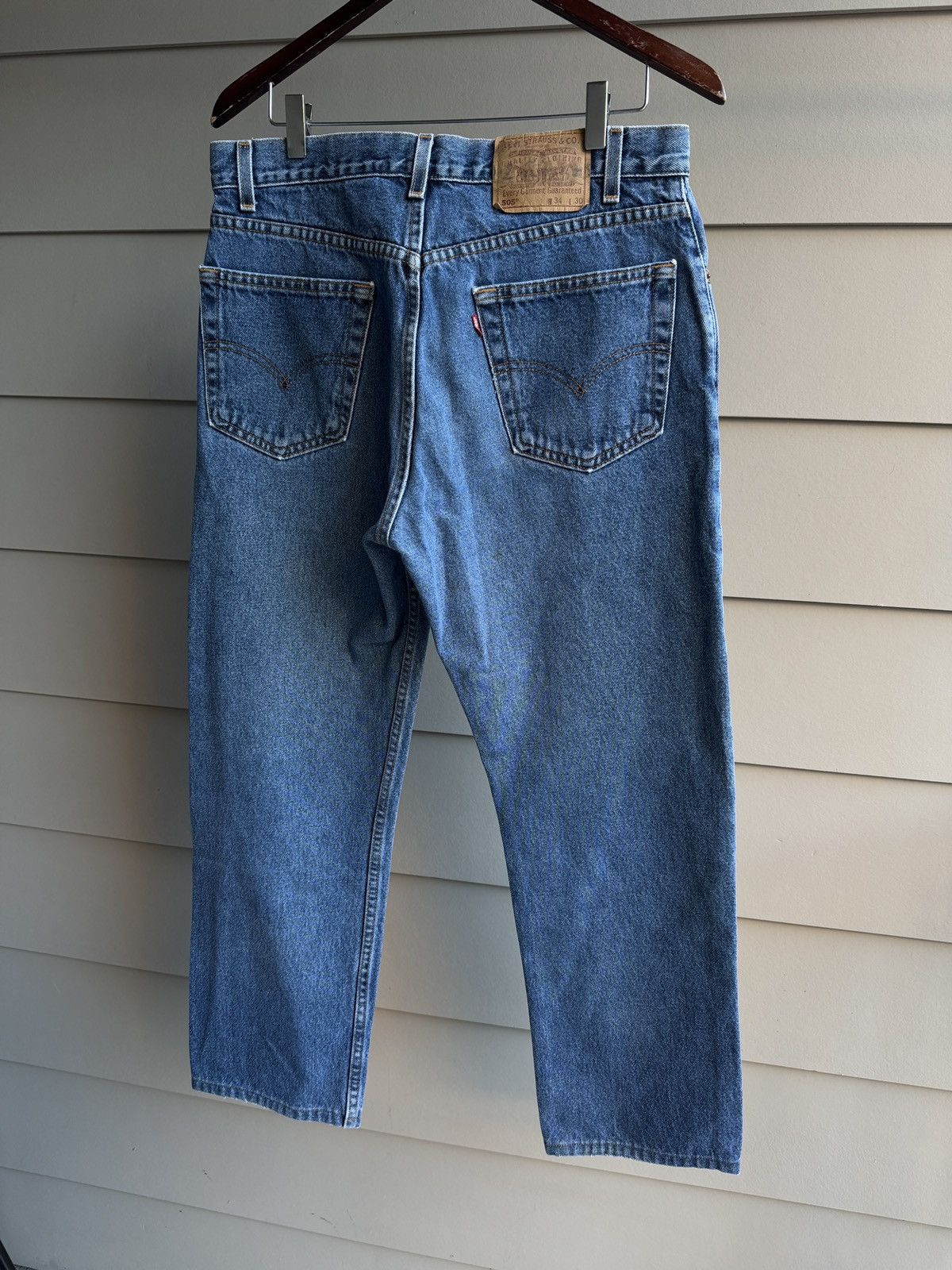 Levi's VINTAGE 90s LEVIS 505 STRAIGHT LEG DENIM JEANS 34x30 Size US 34 / EU 50 - 10 Thumbnail