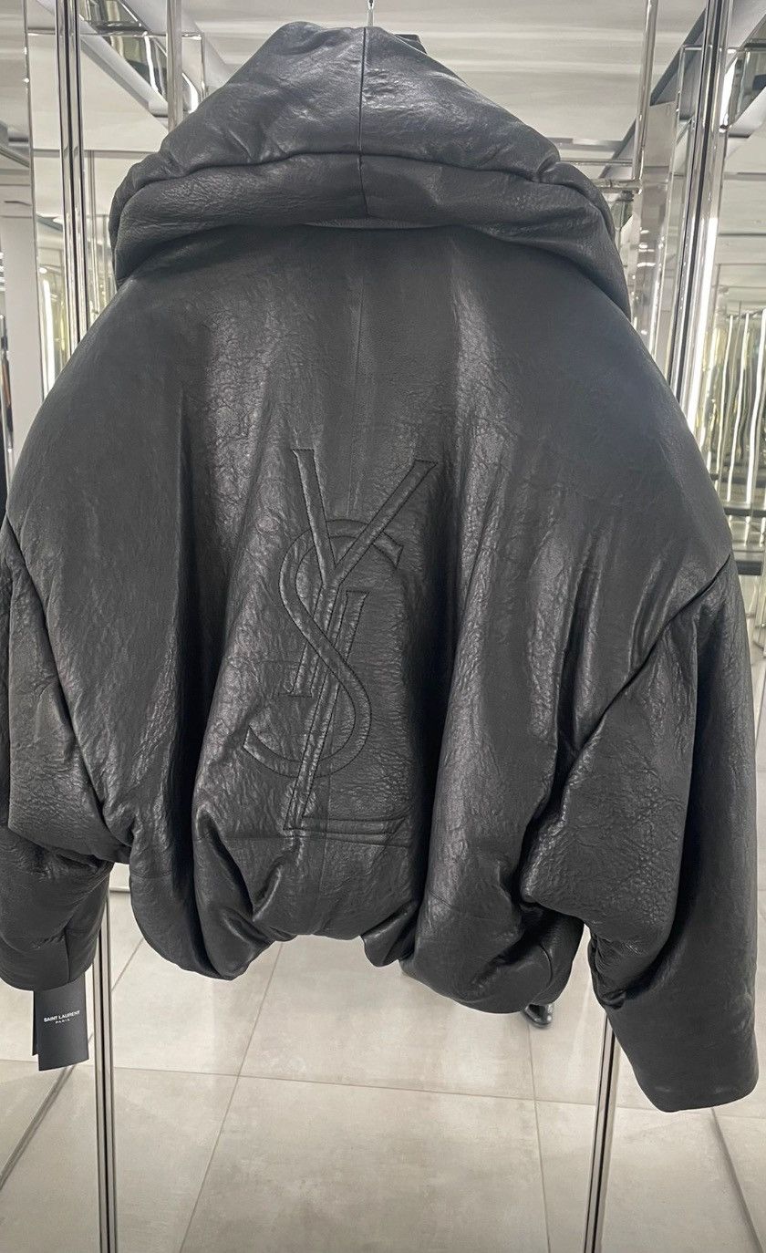 Saint Laurent Paris o1bcso1str0126 Cassandre Puffer Jacket in Black Size M / US 6-8 / IT 42-44 - 6 Thumbnail