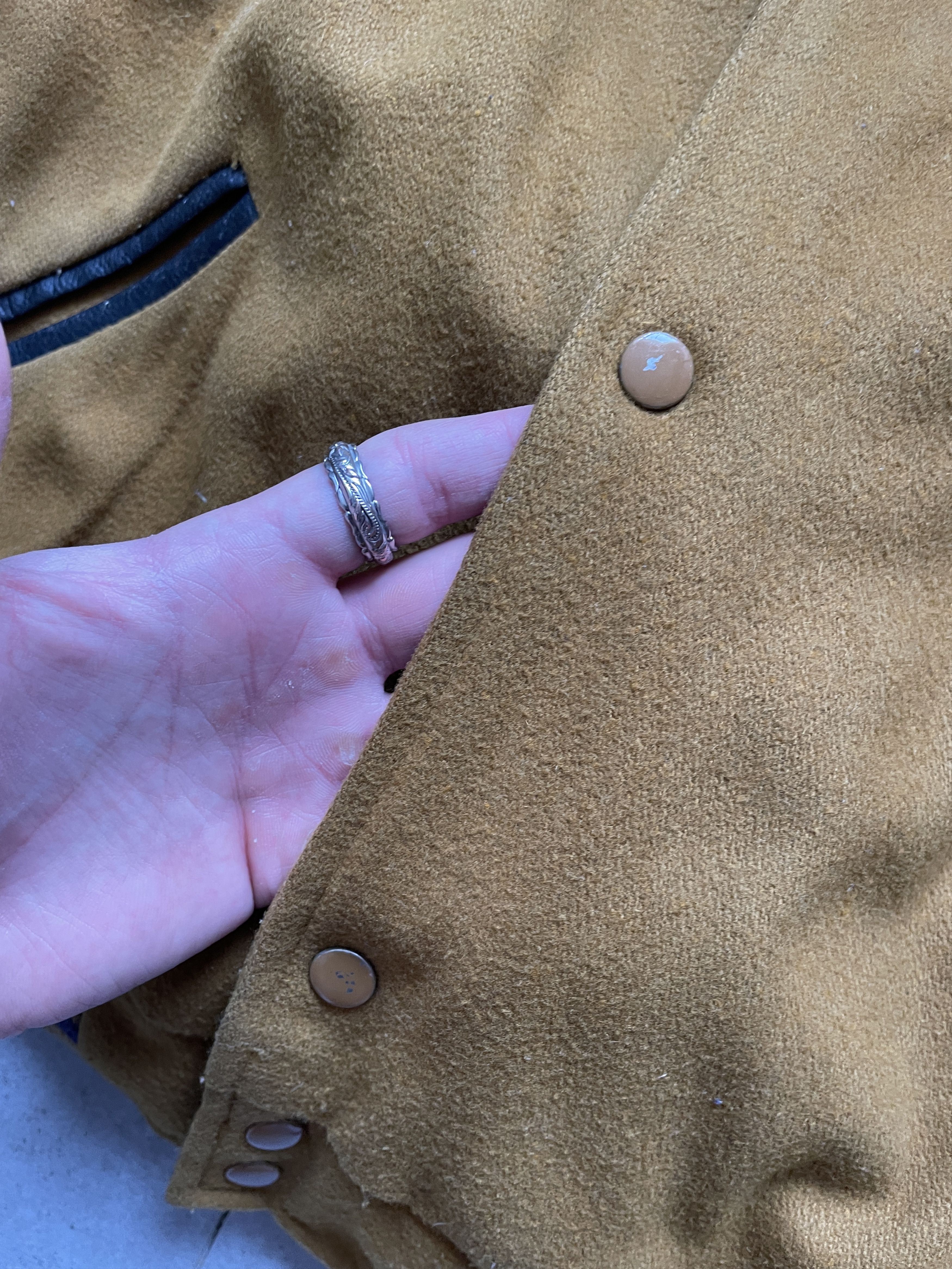 MLB × Vintage VINTAGE WOOL POLYAMIDE VARSITY BROWN BLACK BOMBER JACKET Size US XL / EU 56 / 4 - 3 Thumbnail