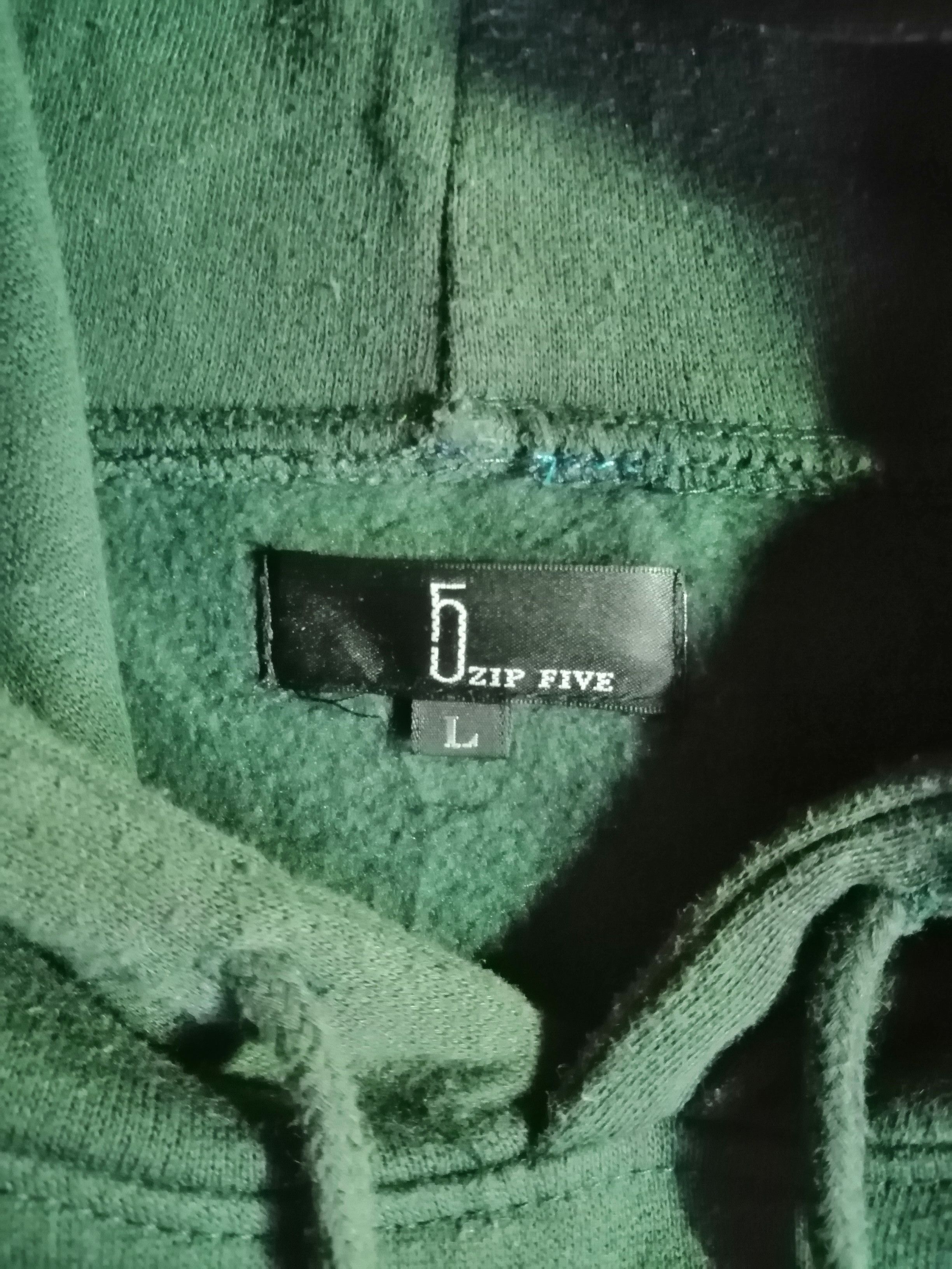 Designer × Vintage Vintage Zip Five Army Hoodie Sweater Size US L / EU 52-54 / 3 - 3 Thumbnail