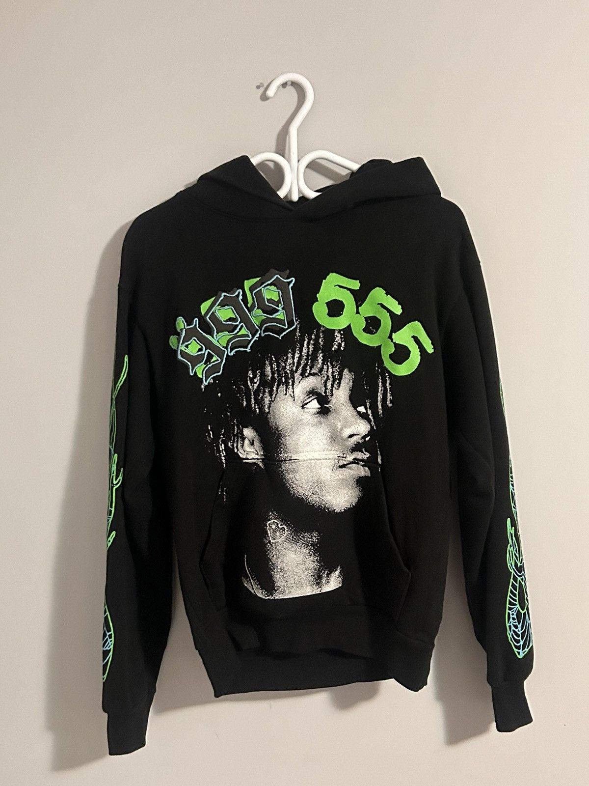 drake着用 sp5der juice wrld コラボパーカー セットアップ 999 Club × Sp5der Juice Wrld x Spider Hoodie (rare)(seen on Drake